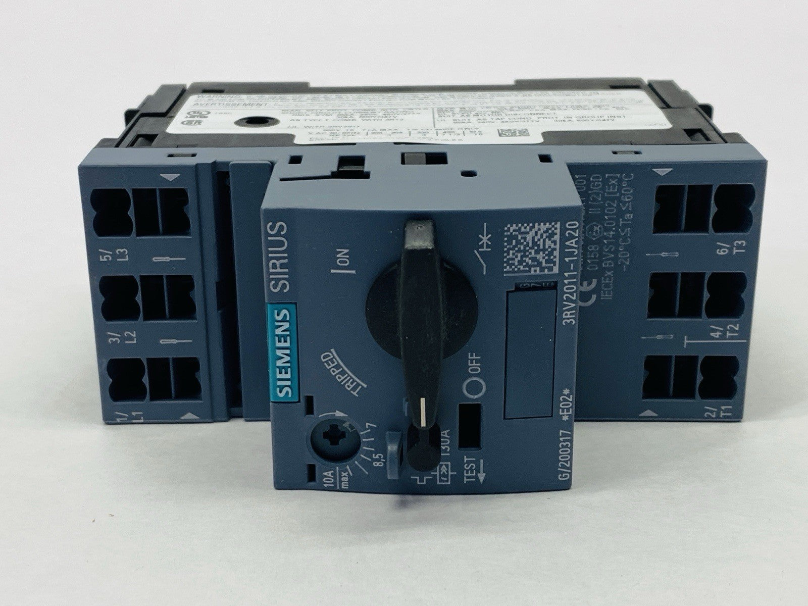 Siemens 3RV2011-1JA20 SIRIUS Motor Protector Circuit Breaker 7-10A 600V - Maverick Industrial Sales