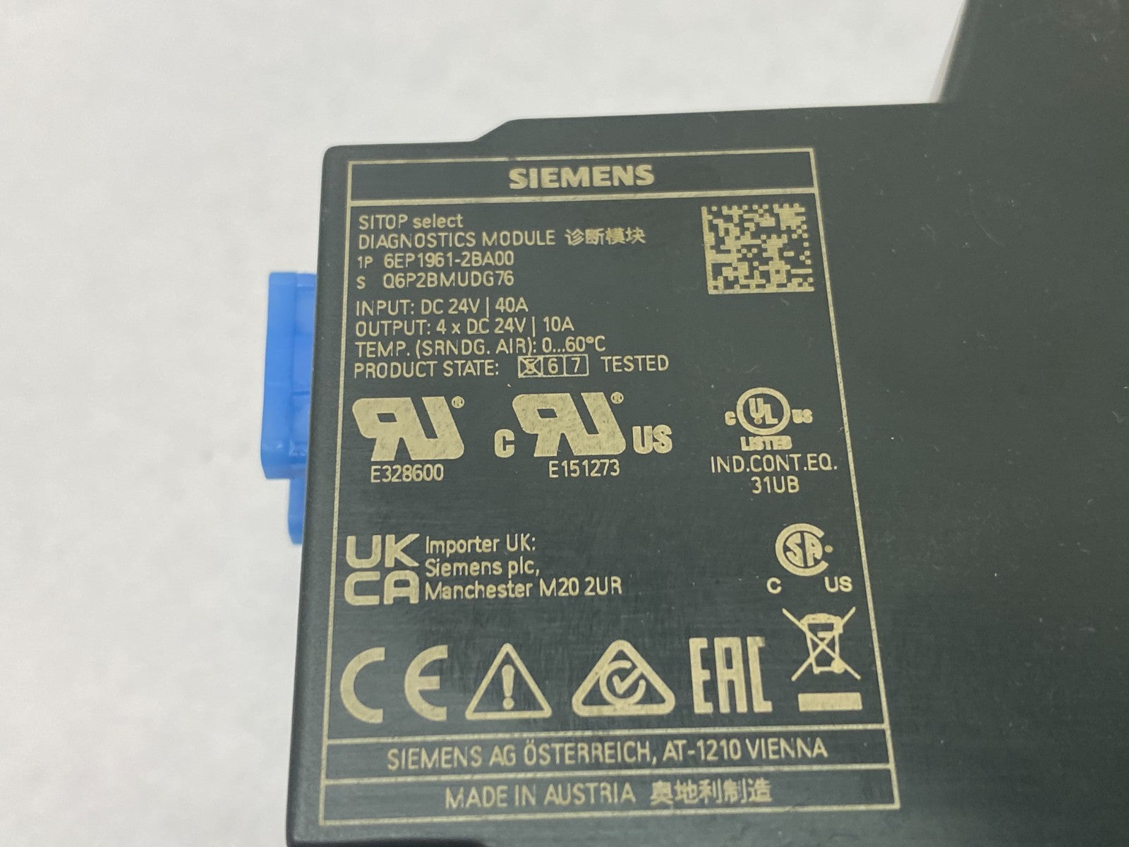 Siemens 6EP1961-2BA00 SITOP Select Diagnostics Module - Maverick Industrial Sales