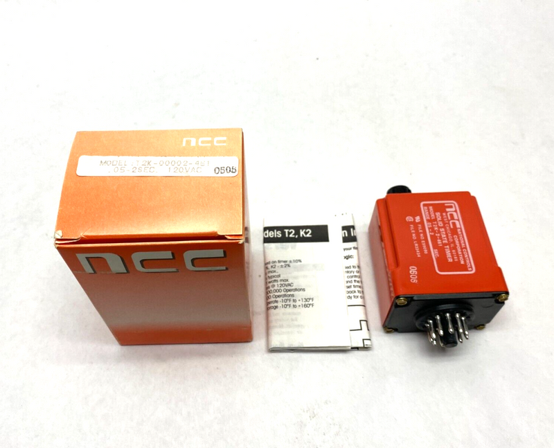 NCC National Controls Corp T2K-00002-461 Time-Delay Relay Single Shot - Maverick Industrial Sales