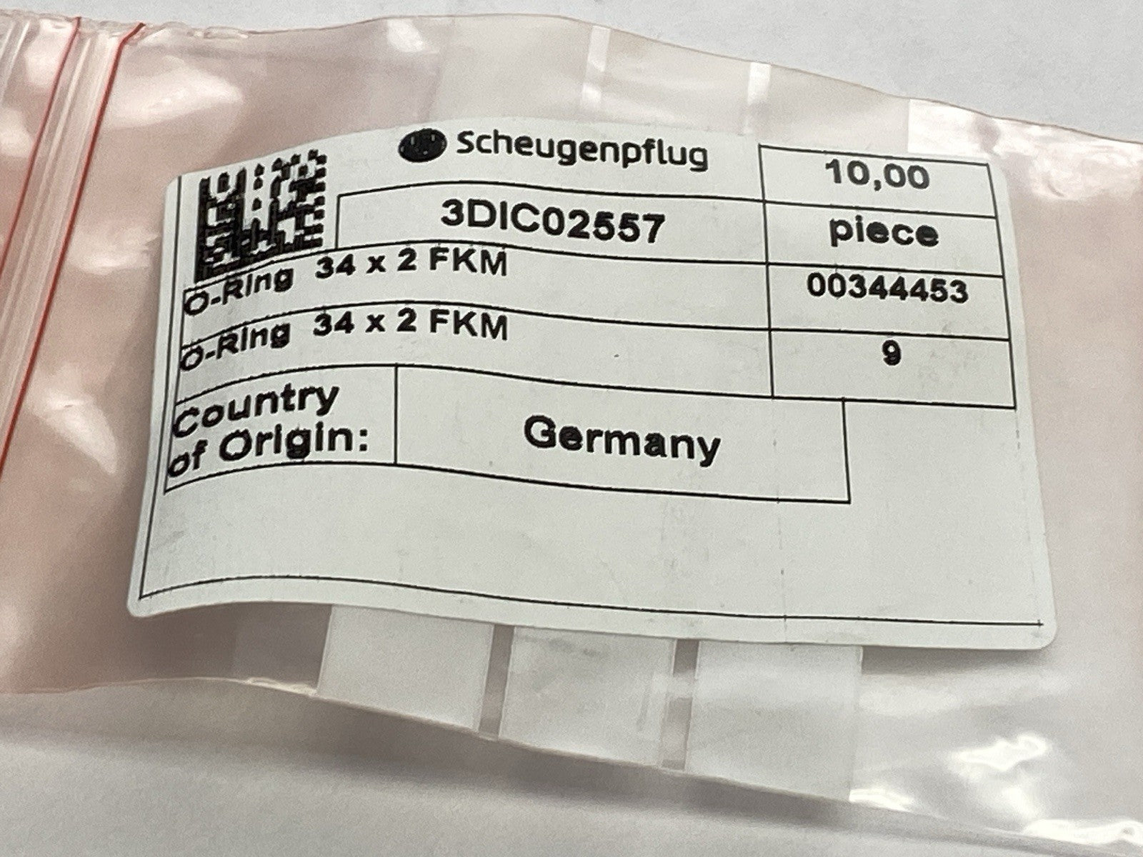 Scheugenpflug 3DIC02557 O-Ring 34,0 x 2,0 FKM LOT OF 6 - Maverick Industrial Sales