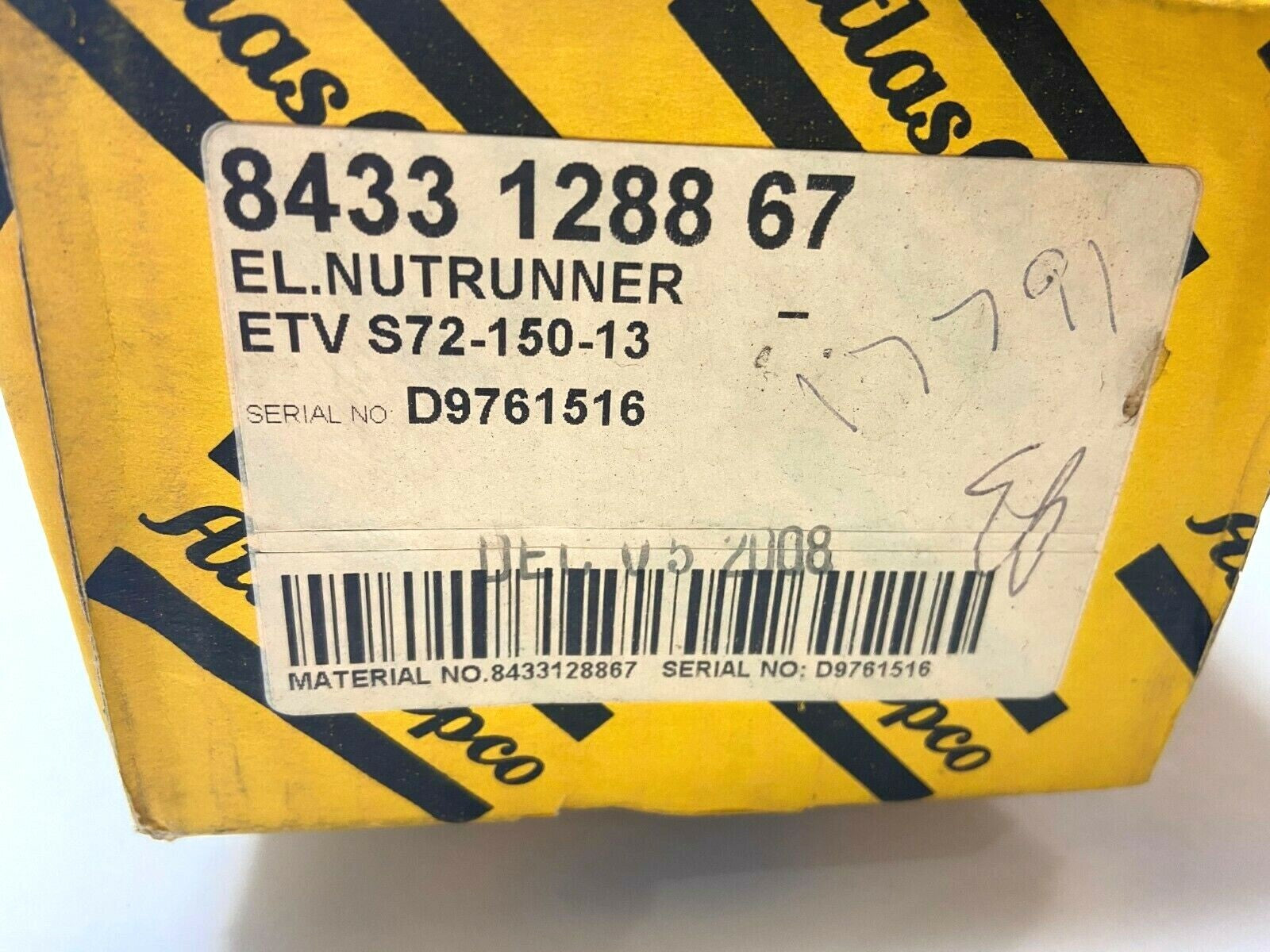 Atlas Copco ETV S72-150-13 Nutrunner 1/2" Drive 8433-1288-67 - Maverick Industrial Sales