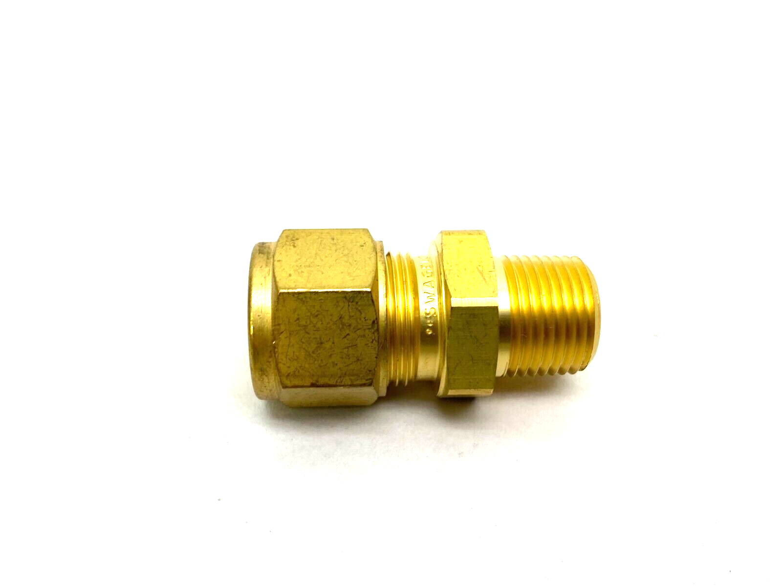 Swagelok B-810-1-6 Brass Compression Tube Fitting 1/2" Tube OD 3/8" MNPT - Maverick Industrial Sales