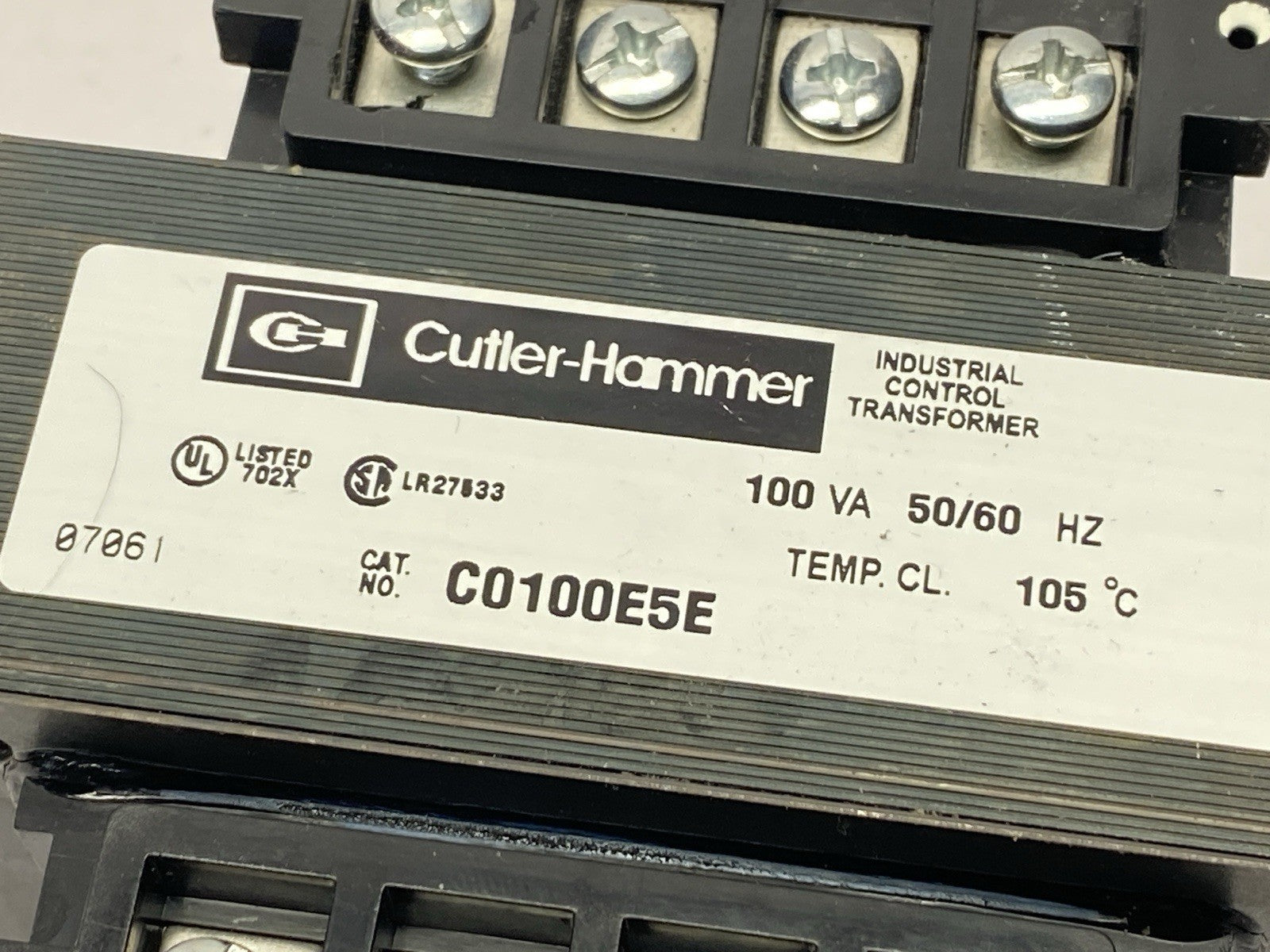 C0100E5E | Cutler Hammer Industrial Control Transformer 100VA - Used - Maverick Industrial Sales