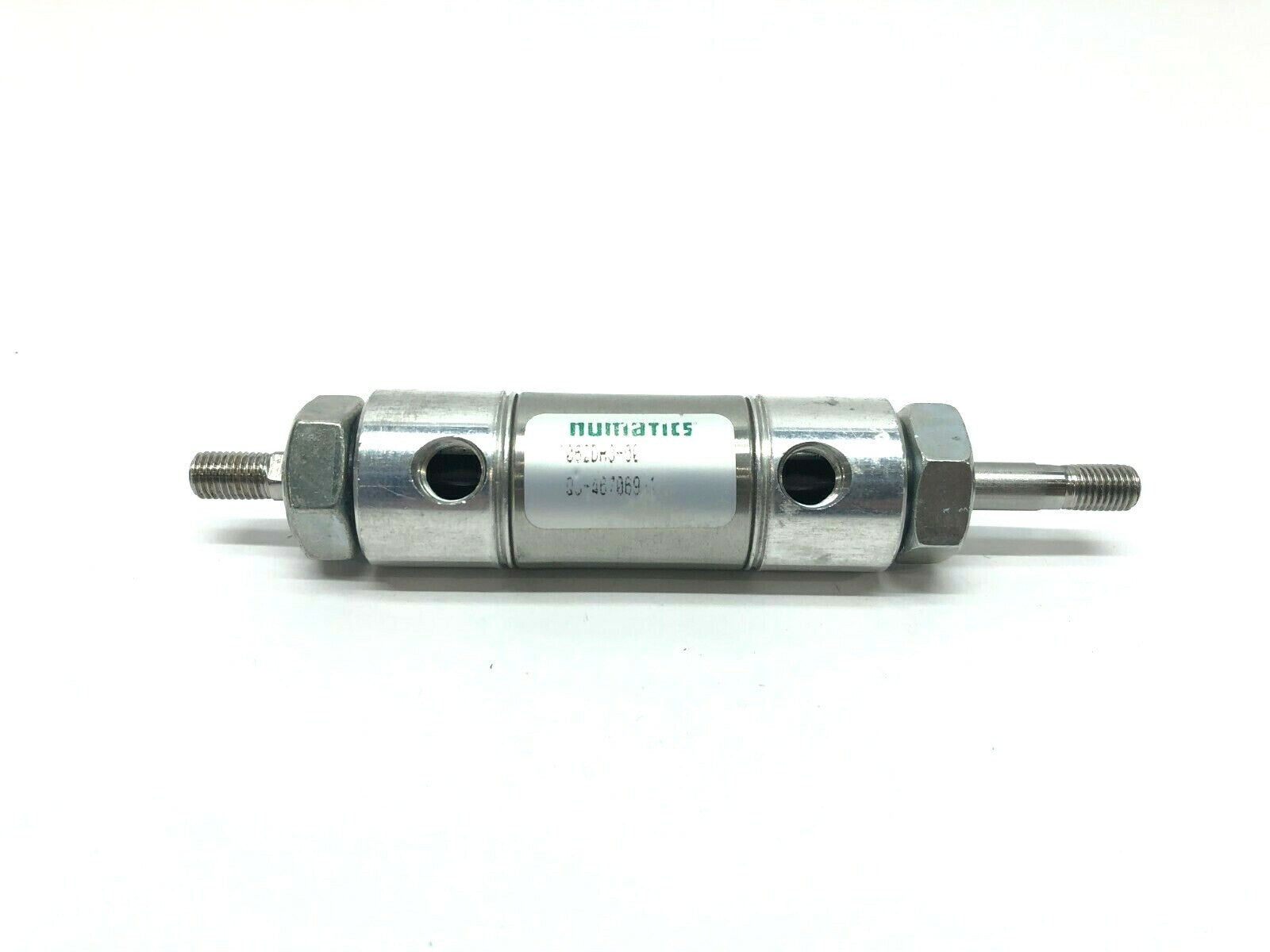 1062DH3 | Numatics -001 Pneumatic Double Rod Air Cylinder, 6" Long, .5" Stroke 1/2" - Used - Maverick Industrial Sales