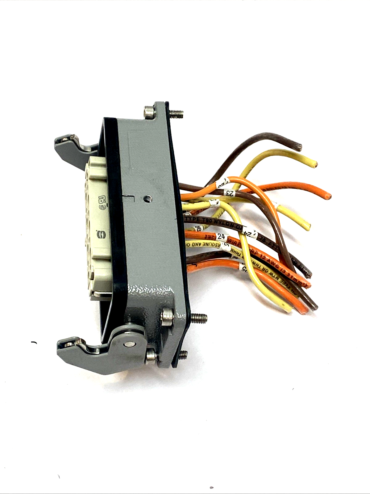 HARTING Han 16B Latch Hood w/ 09330162701 Insert Connector - Maverick Industrial Sales