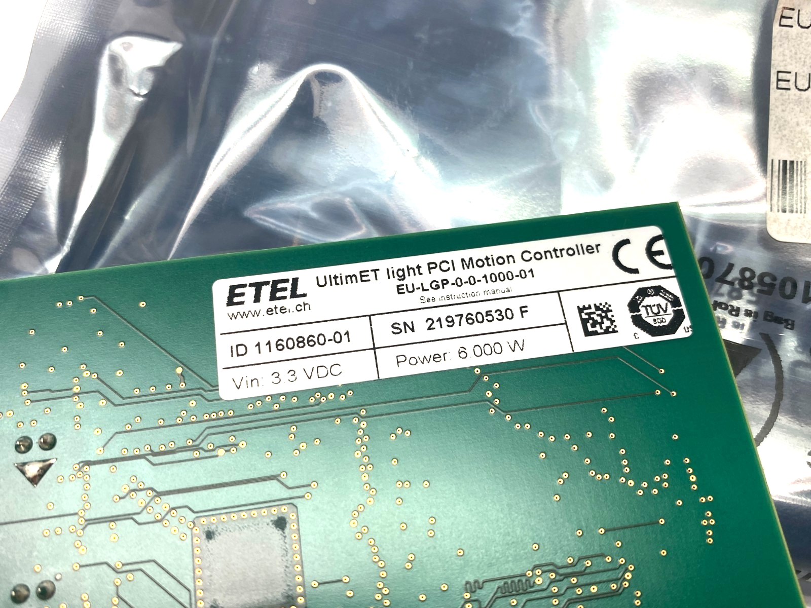 ETEL EU-LGP-0-0-1000-01 UltimET Light PCI Motion Controller 1160860-01 - Maverick Industrial Sales