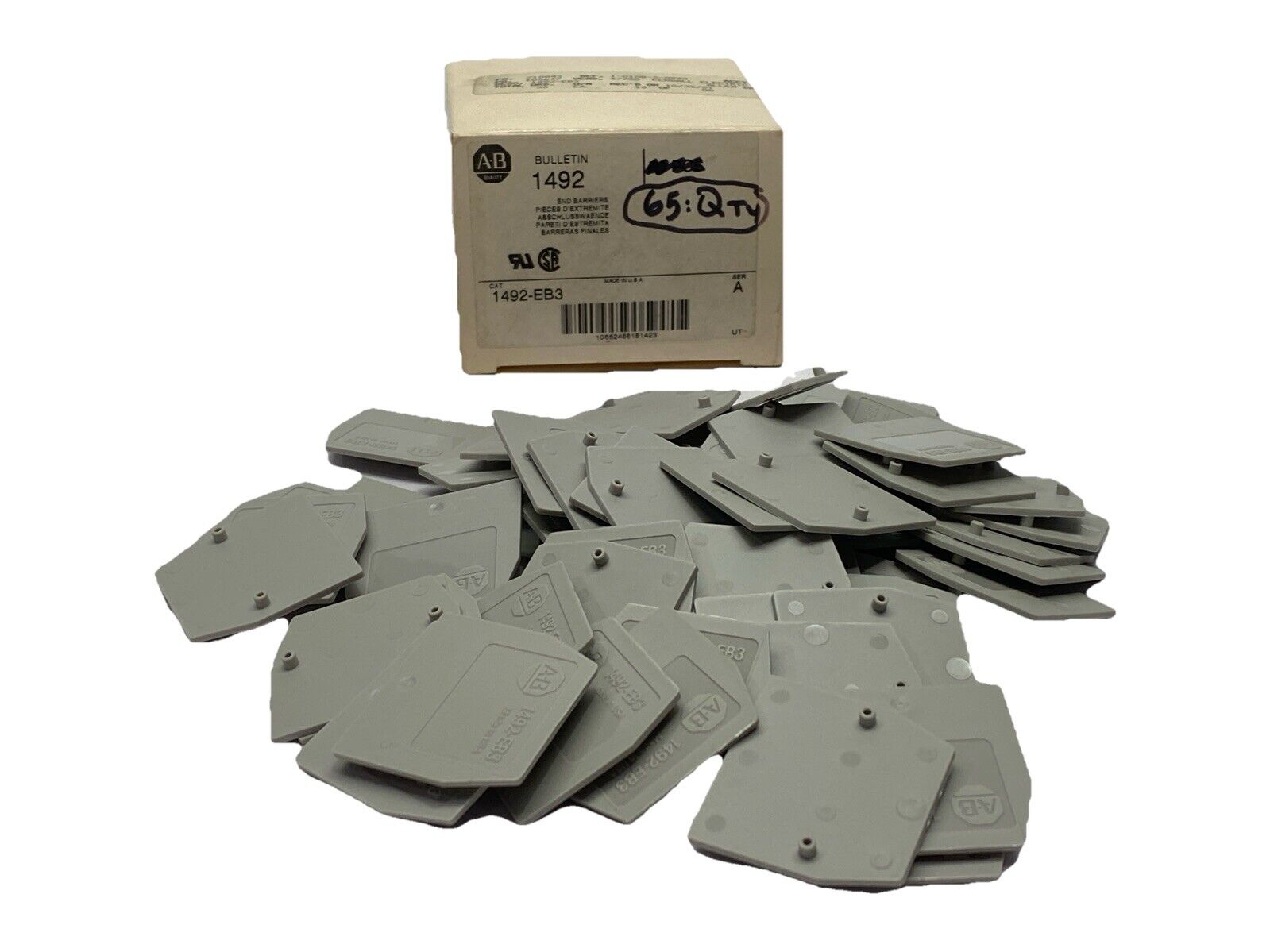 Allen Bradley 1492-EB3 Ser A Terminal Block Terminal Cover LOT OF 65 - Maverick Industrial Sales