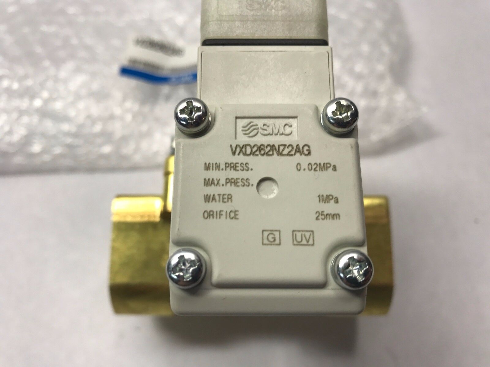 SMC VXD262NZ2AG Brass 2-Way Media Solenoid Valve - Maverick Industrial Sales