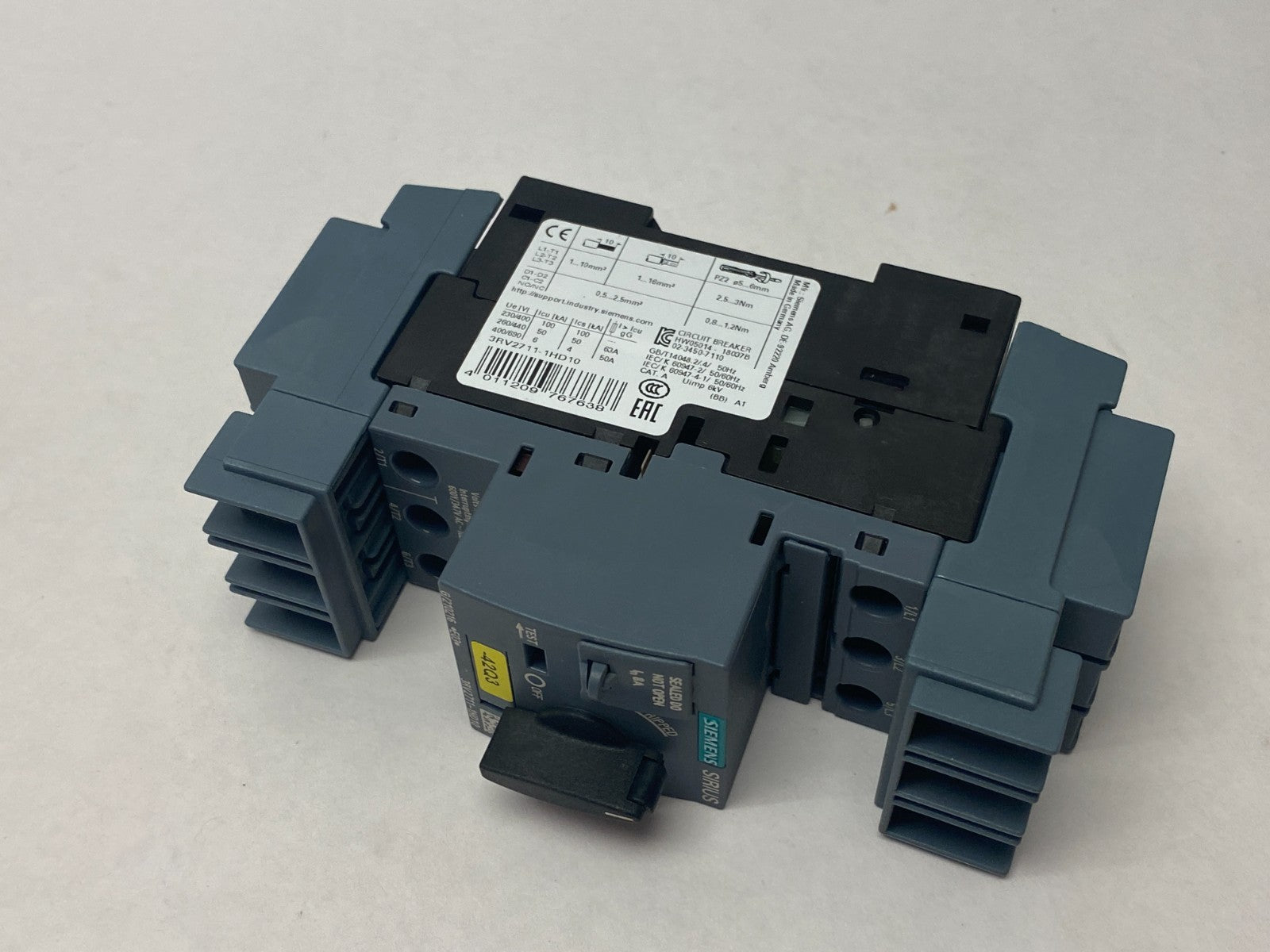 Siemens 3RV2711-1HD10 SIRIUS Motor Starter Circuit Protector Frame Size S00 - Maverick Industrial Sales