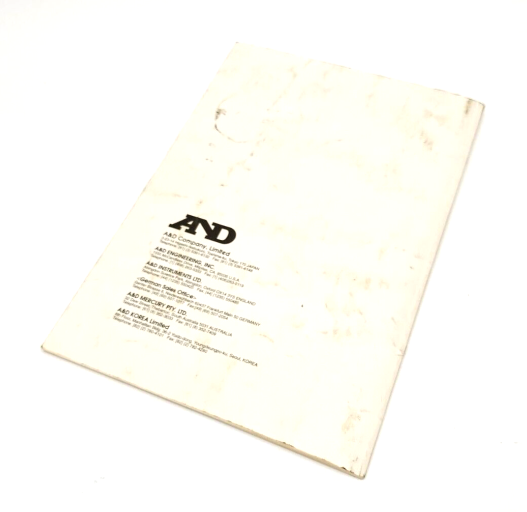 A&D Company 1469-1B-IE GR Series Analytical Balance Manual, GR-202 GR-200 GR-120 - Maverick Industrial Sales