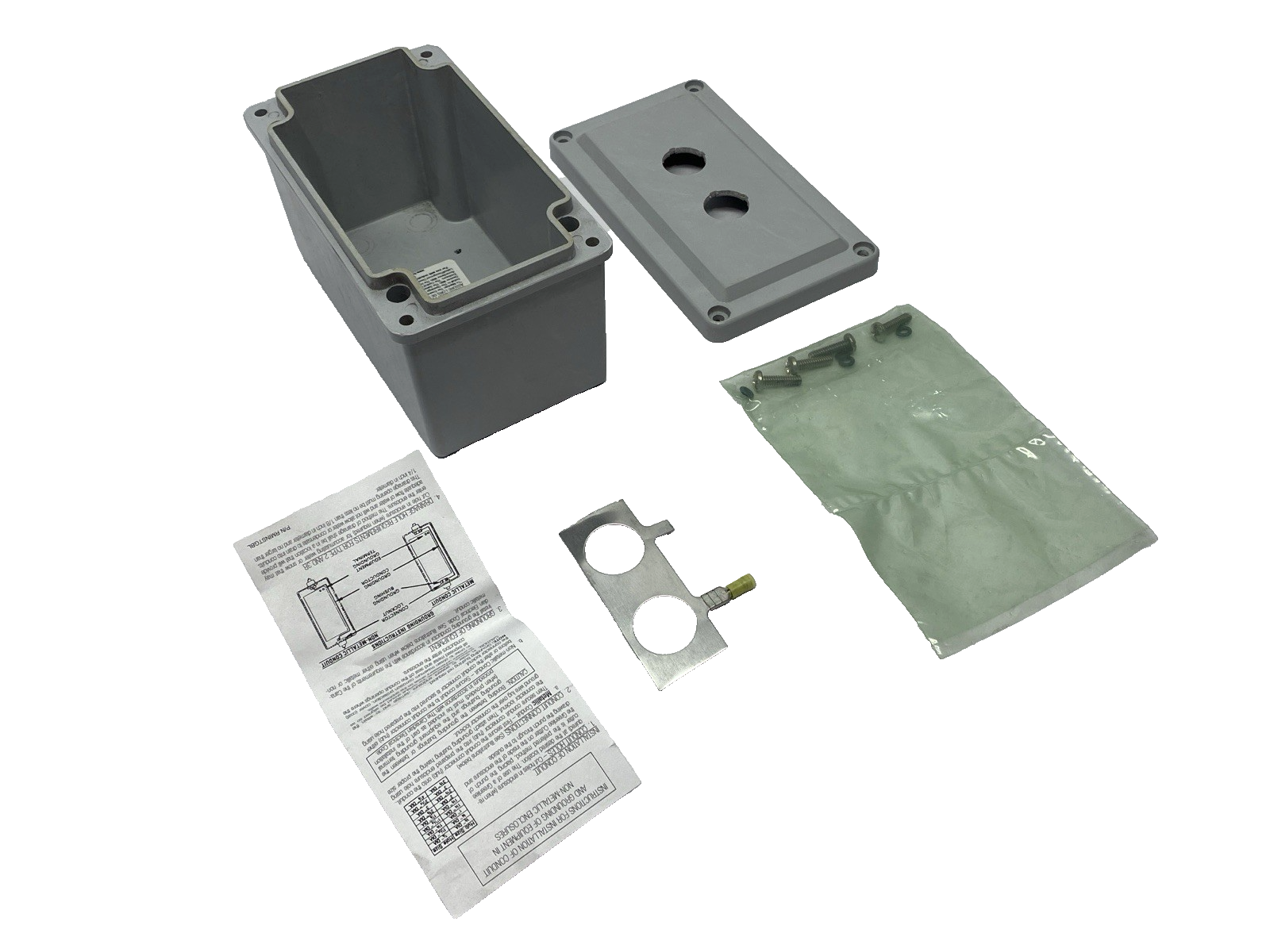 Hubbell Wiegmann HW-N4X2PB-22 Gray Pushbutton Enclosure 22mm 6" x 4" x 4" - Maverick Industrial Sales