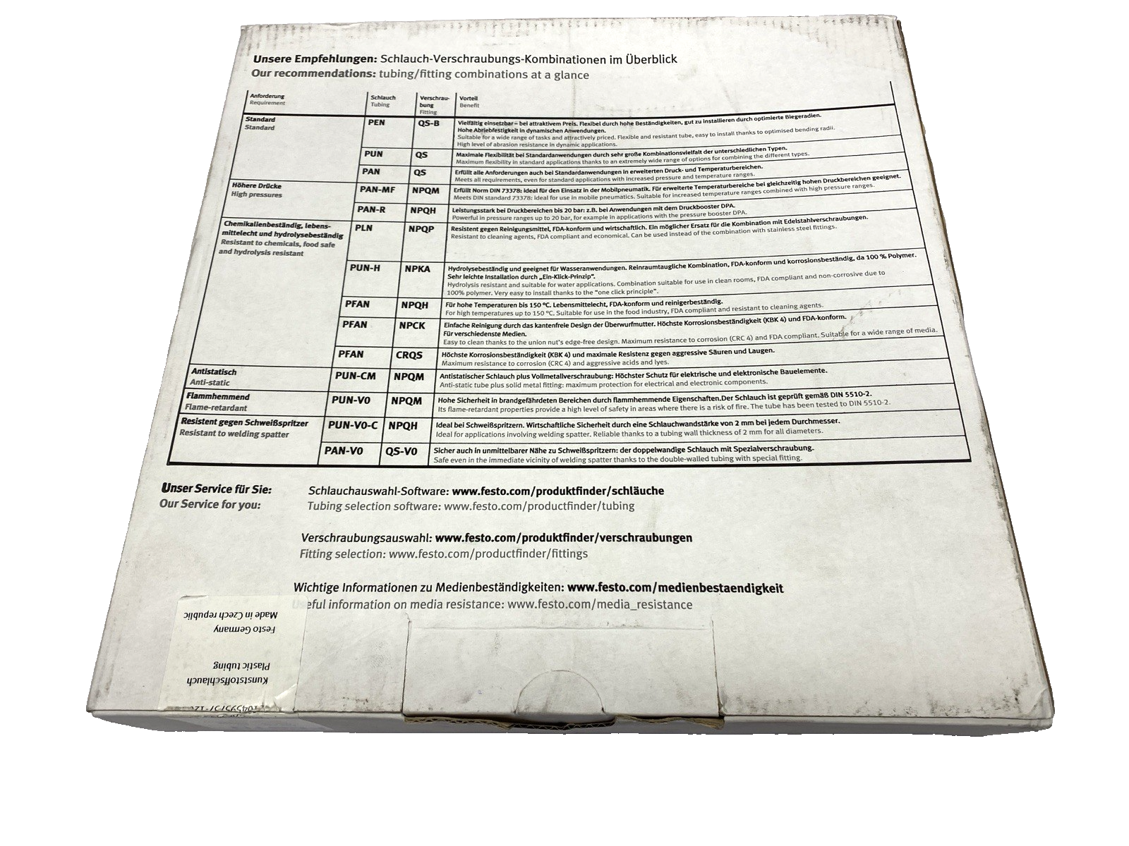 Festo PUN-4X0,75-SW Black Plastic Tubing 2.6mm ID 4mm OD 159663 CUT TO 25m - Maverick Industrial Sales