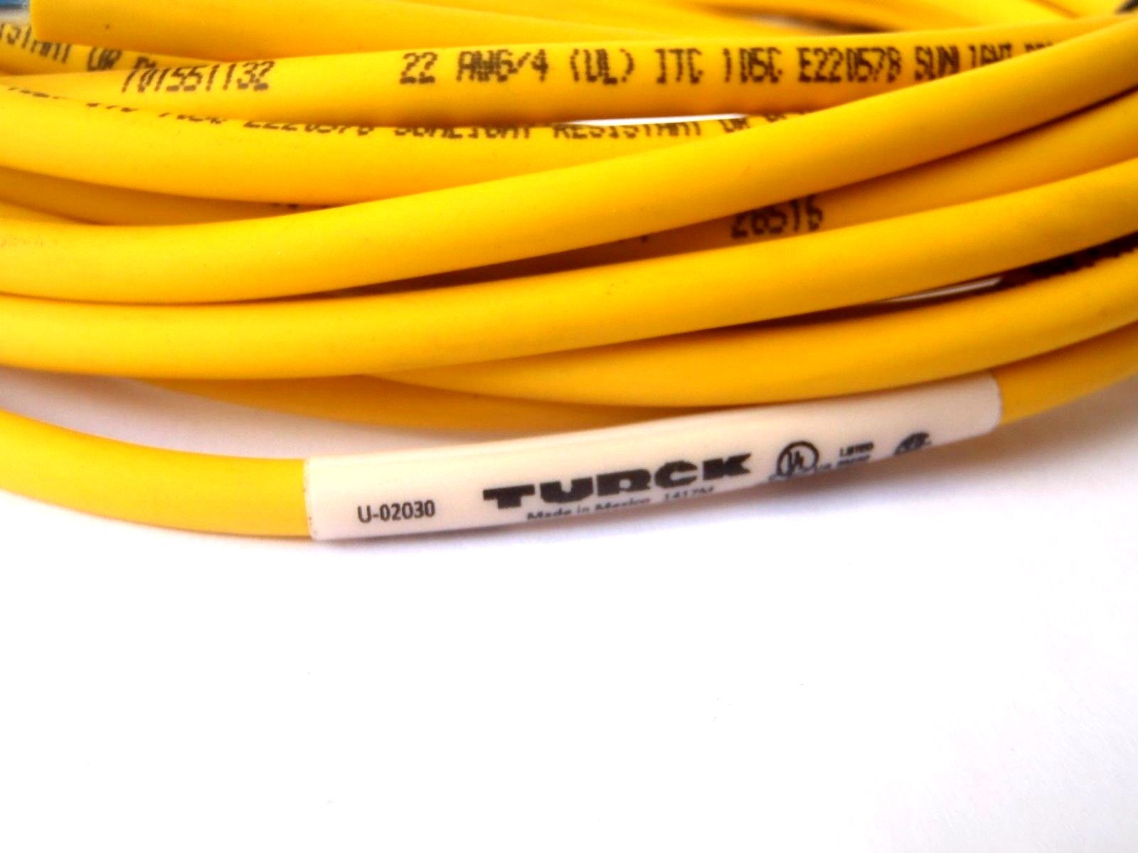 Turck RK 4.4T-6/S1587 20' Eurofast Molded Cordset PLC M12 U-02030 - Maverick Industrial Sales