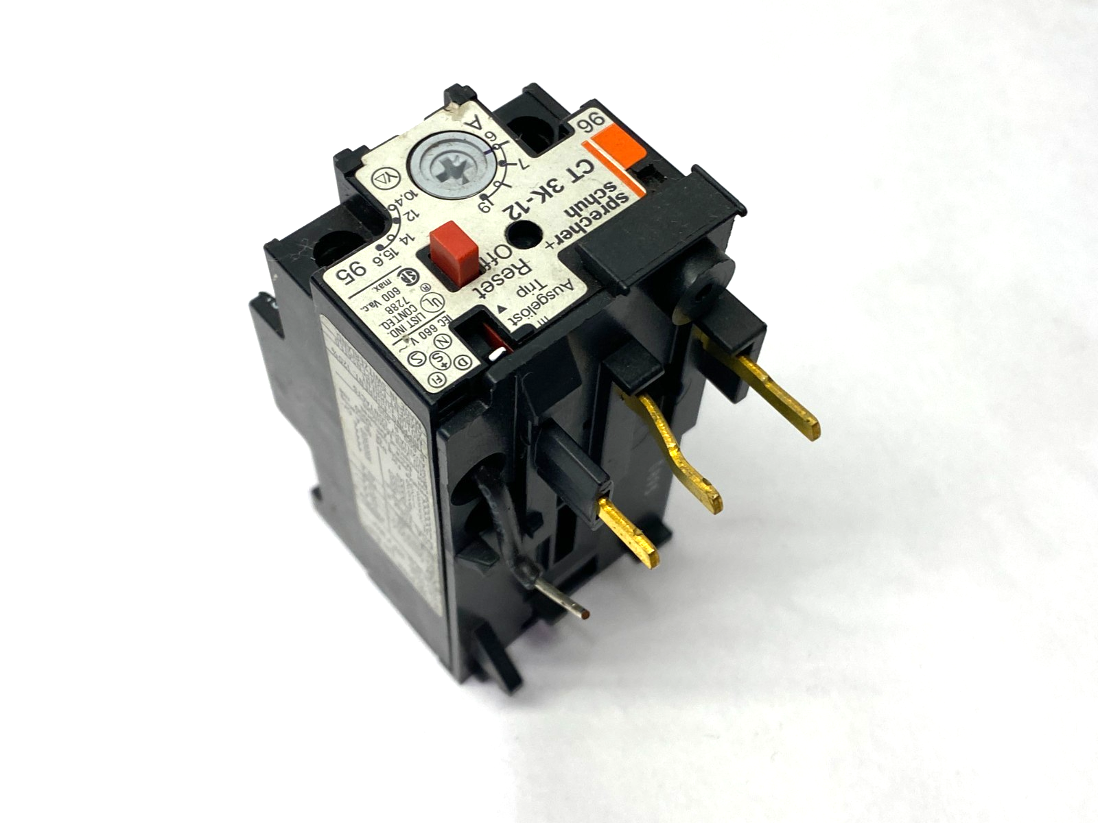 CT3K-12-9 | Sprecher+Schuh Overload Relay 6-9A DAMAGED - Used - Maverick Industrial Sales