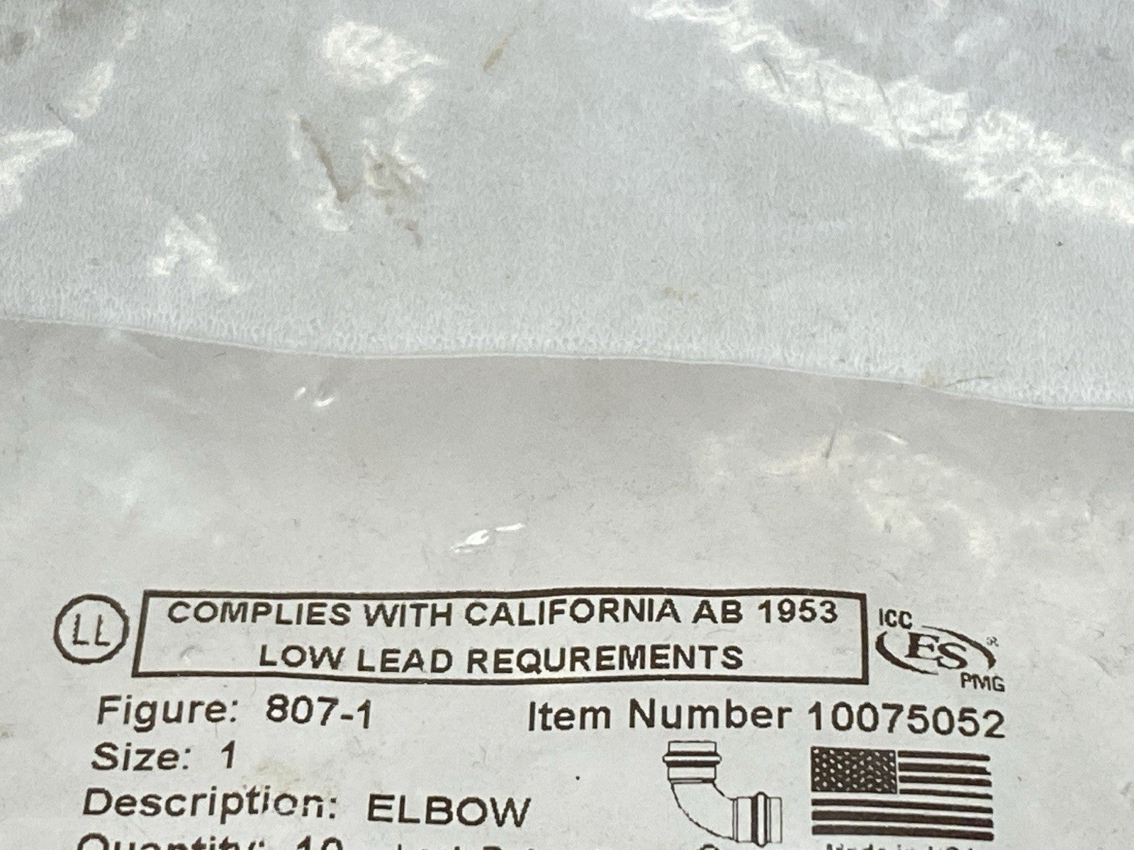 10075052 | Elkhart Apolloxpress Elbow Fitting 90 Degree 1" x 1" Press Copper - New Other - Maverick Industrial Sales