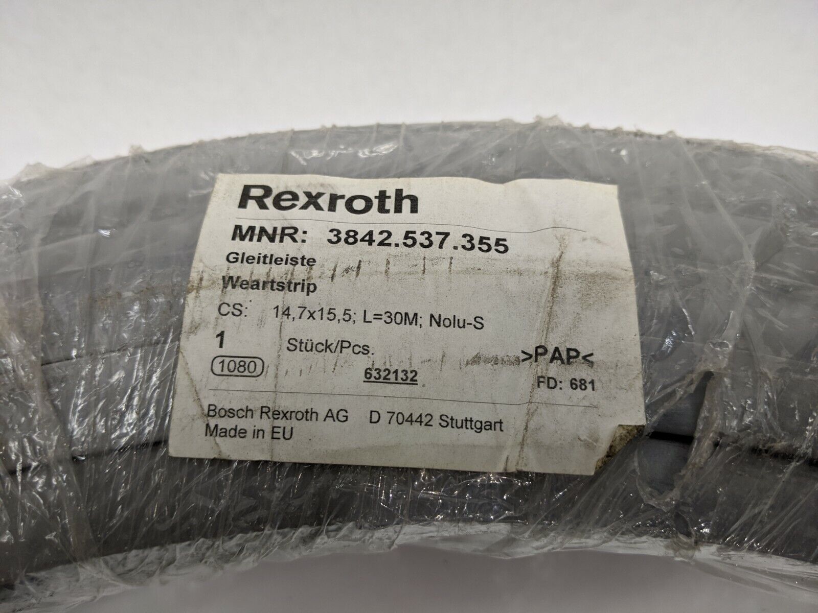 Bosch Rexroth 3842537355 Sliding Rail VFS-AL 30m Length - Maverick Industrial Sales