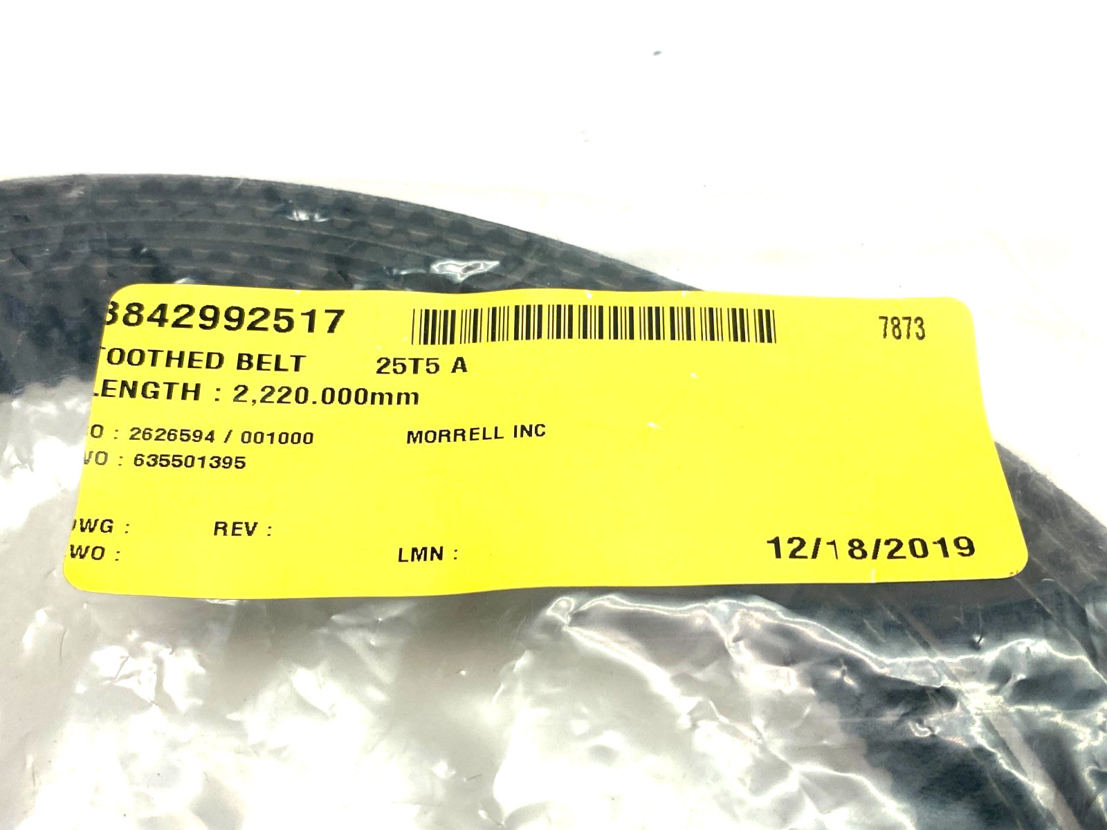 Bosch Rexroth 3842992517 Toothed Belt 2,220mm Length 25T5 A - Maverick Industrial Sales