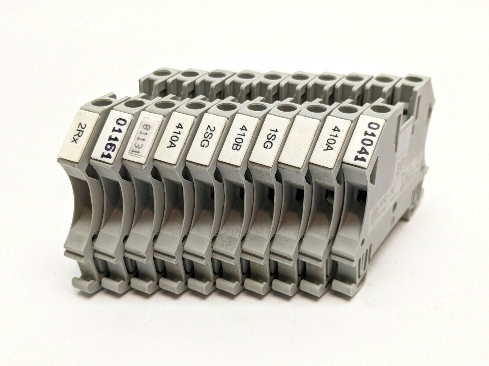 Allen Bradley 1492-J4 Terminal Block 35A 600V AC/DC 4mm Gray LOT OF 10 - Maverick Industrial Sales