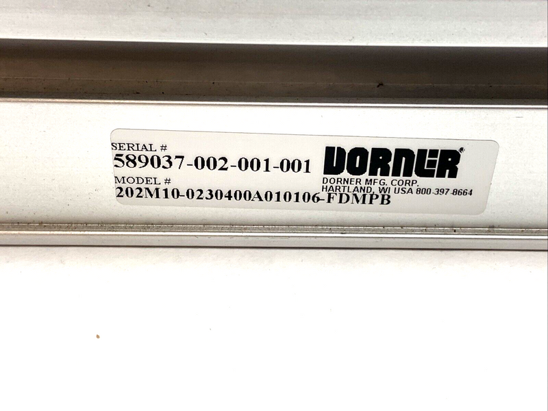 Dorner 202M10-0230400A010106-FDMPB Conveyor Assembly w/ Speed Control - Maverick Industrial Sales