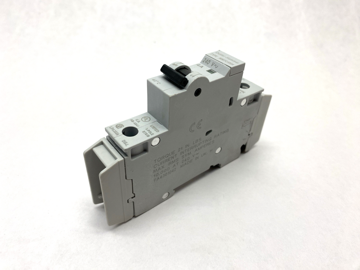 Cutler Hammer WMTC1004 240V Breaker, Din Rail Mount 4A - Maverick Industrial Sales