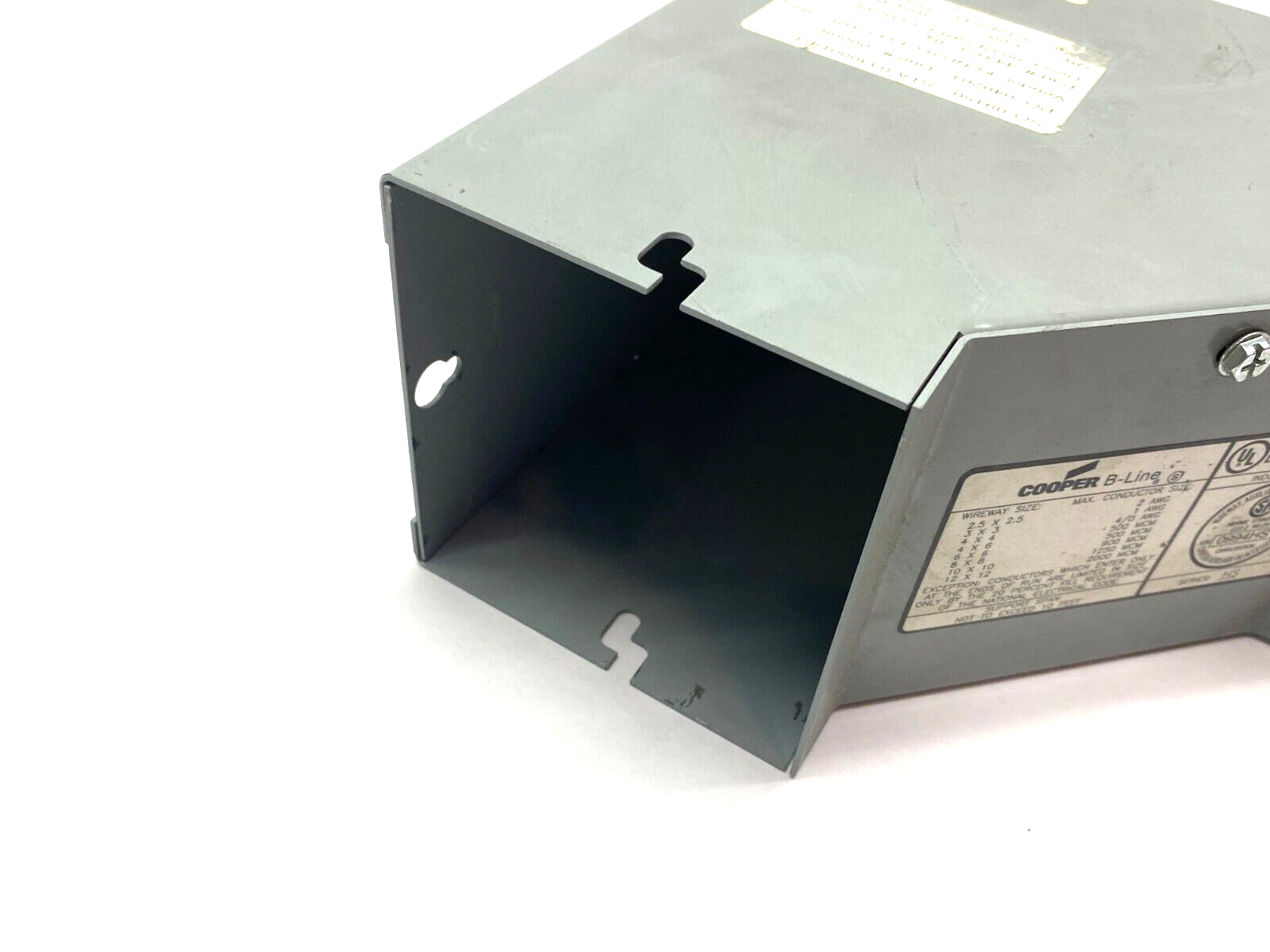 Cooper B-Line 44HSLIN Lay-In Wireway Elbow 90° Hinge Screw Cover Gray Steel - Maverick Industrial Sales