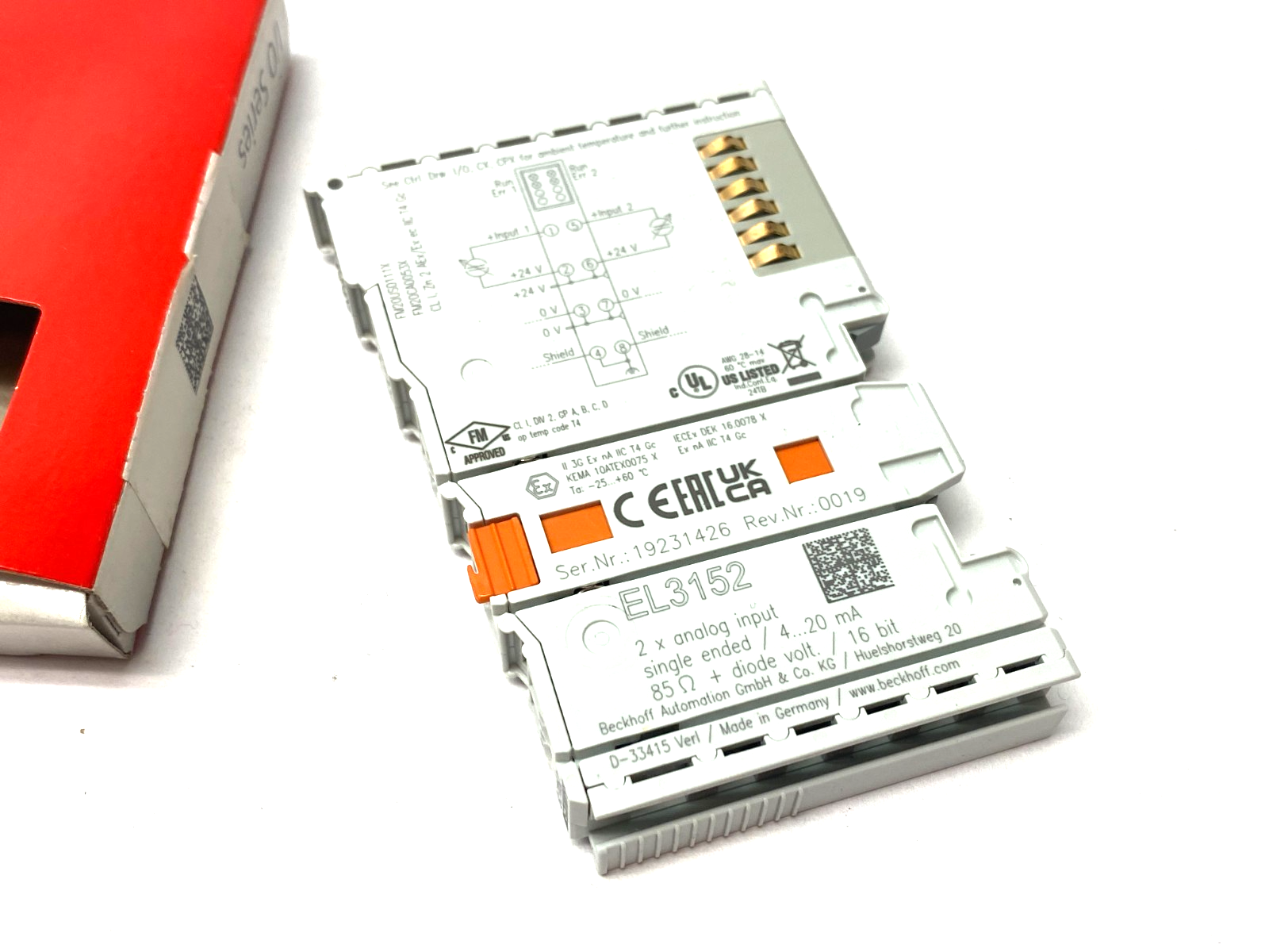 Beckhoff EL3152 EtherCAT 2-Channel Analog Input Terminal - Maverick Industrial Sales