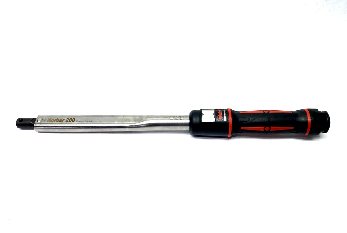 Norbar 15064 Model 200 Professional 40-200Nm 16mm Changeable Head Torque Wrench - Maverick Industrial Sales
