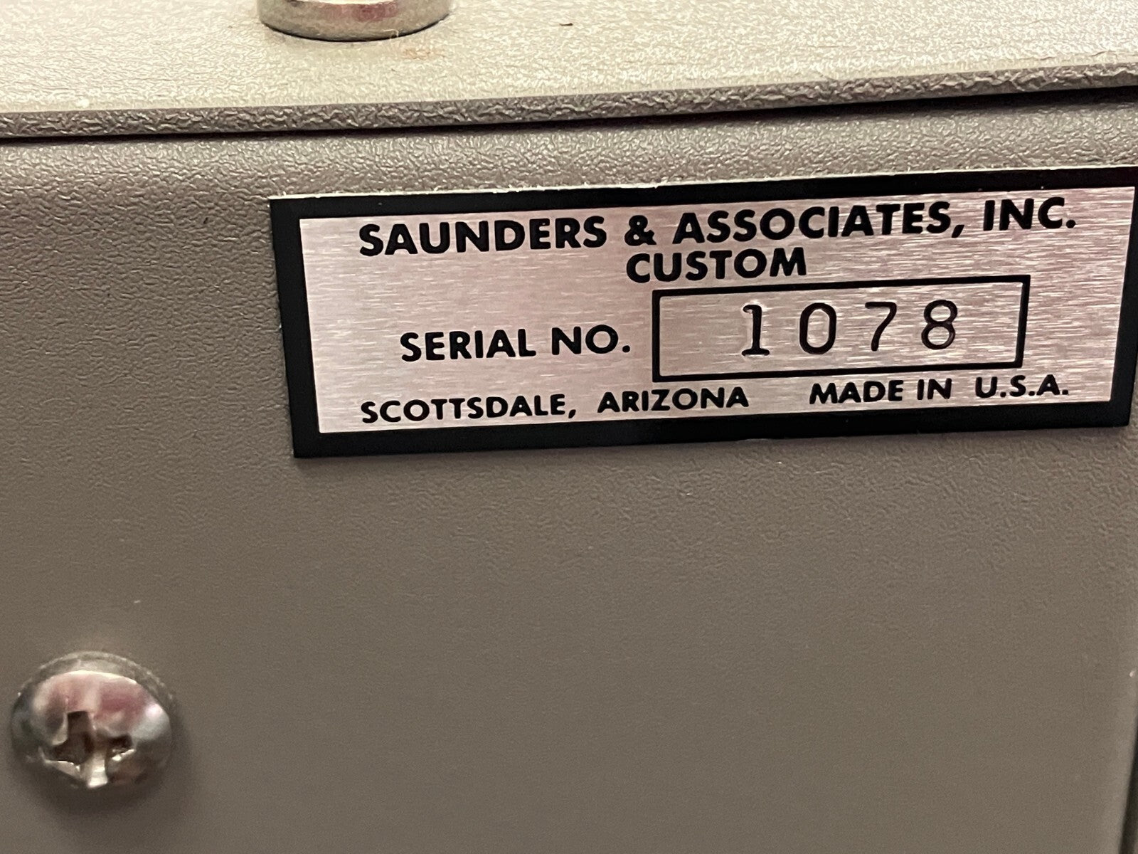 Saunders & Associates 55B Water Cooling Vacuum Chamber 220VAC - Maverick Industrial Sales