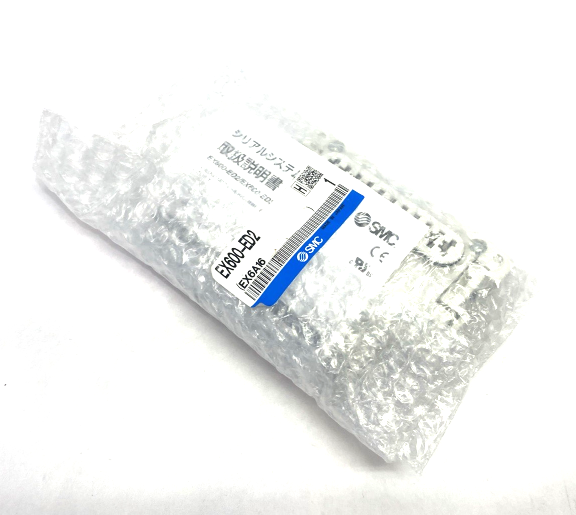 EX600-ED2 | SMC Serial Interface Unit Endplate, M12 5-pin, D-Side - New - Maverick Industrial Sales