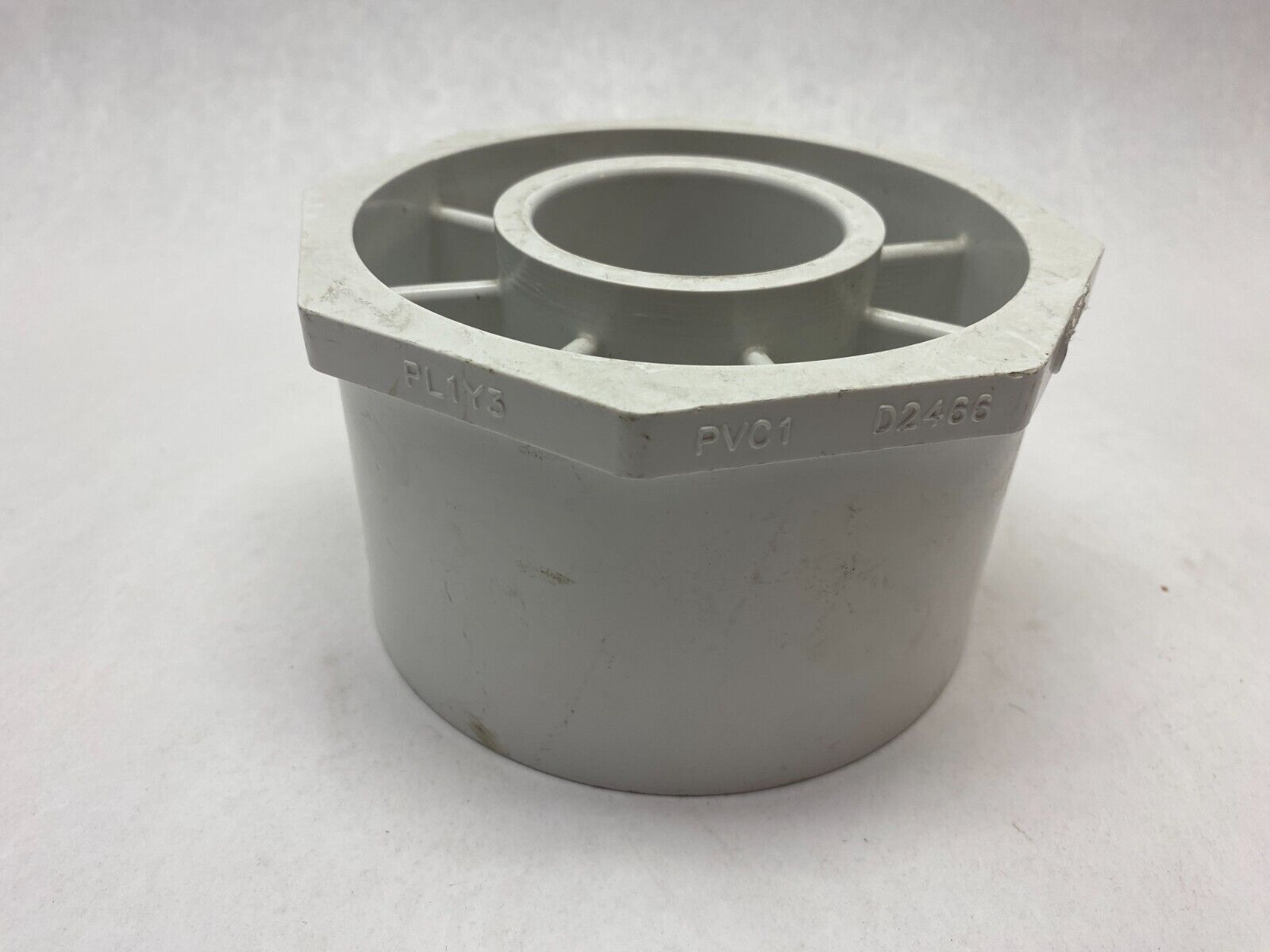 Spears 437-486 Flush Style Reducer Bushing SCH40 5" x 2" PVC White - Maverick Industrial Sales