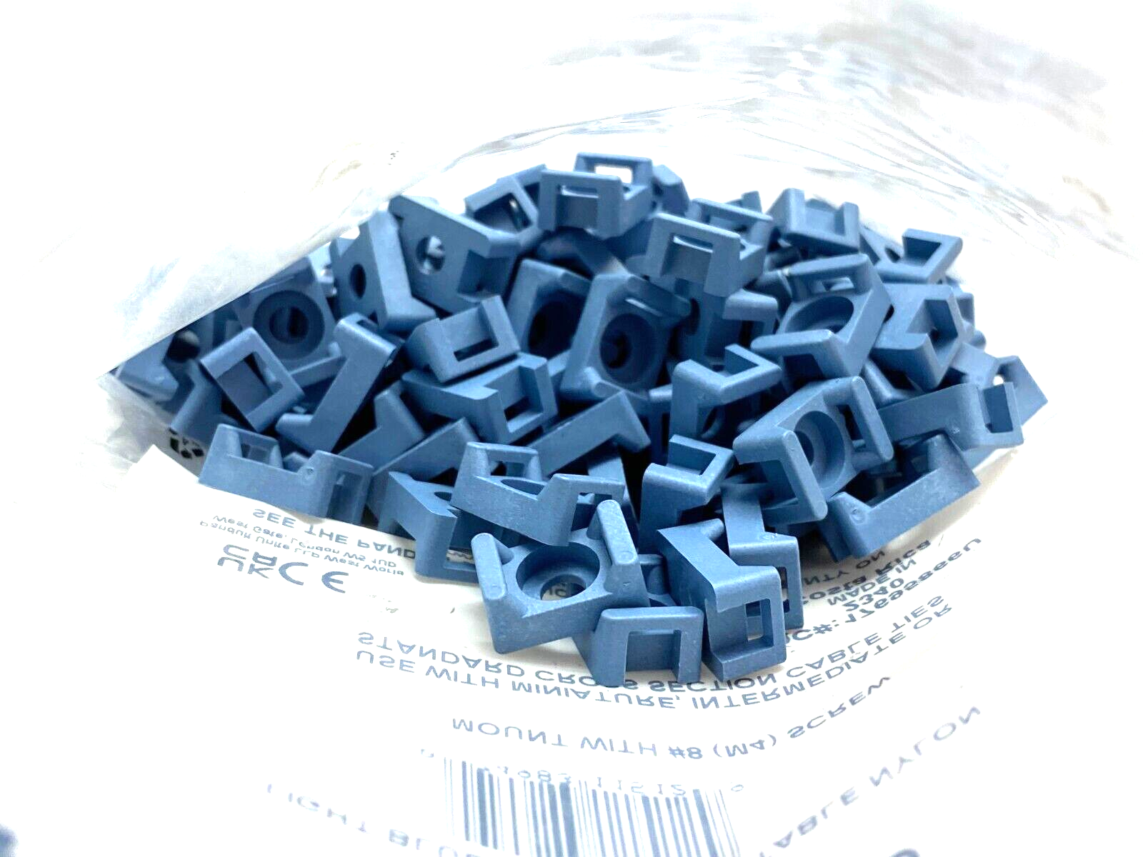 Panduit TM2S8-C86 Light Blue Metal Detectable Nylon Cable Tie Mount, PKG OF 100 - Maverick Industrial Sales