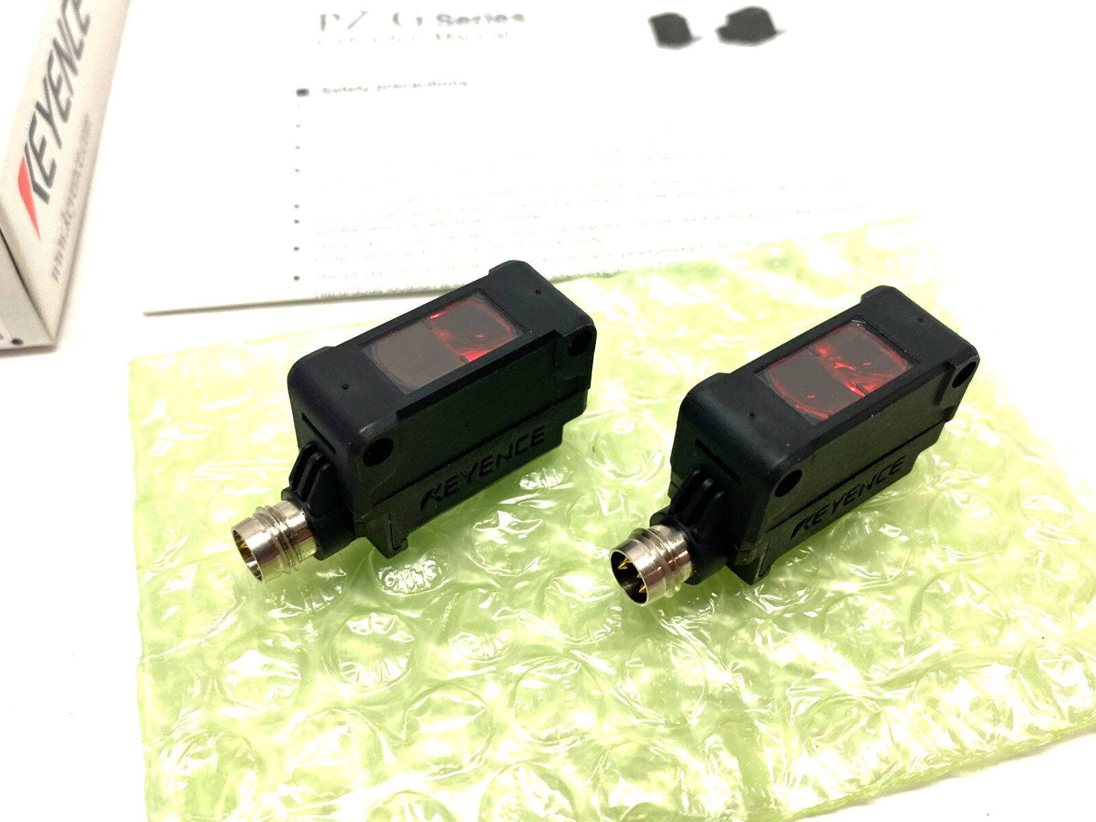 Keyence PZ-G51CP Square Transmissive Thrubeam Sensor Set M8 Connector Type - Maverick Industrial Sales