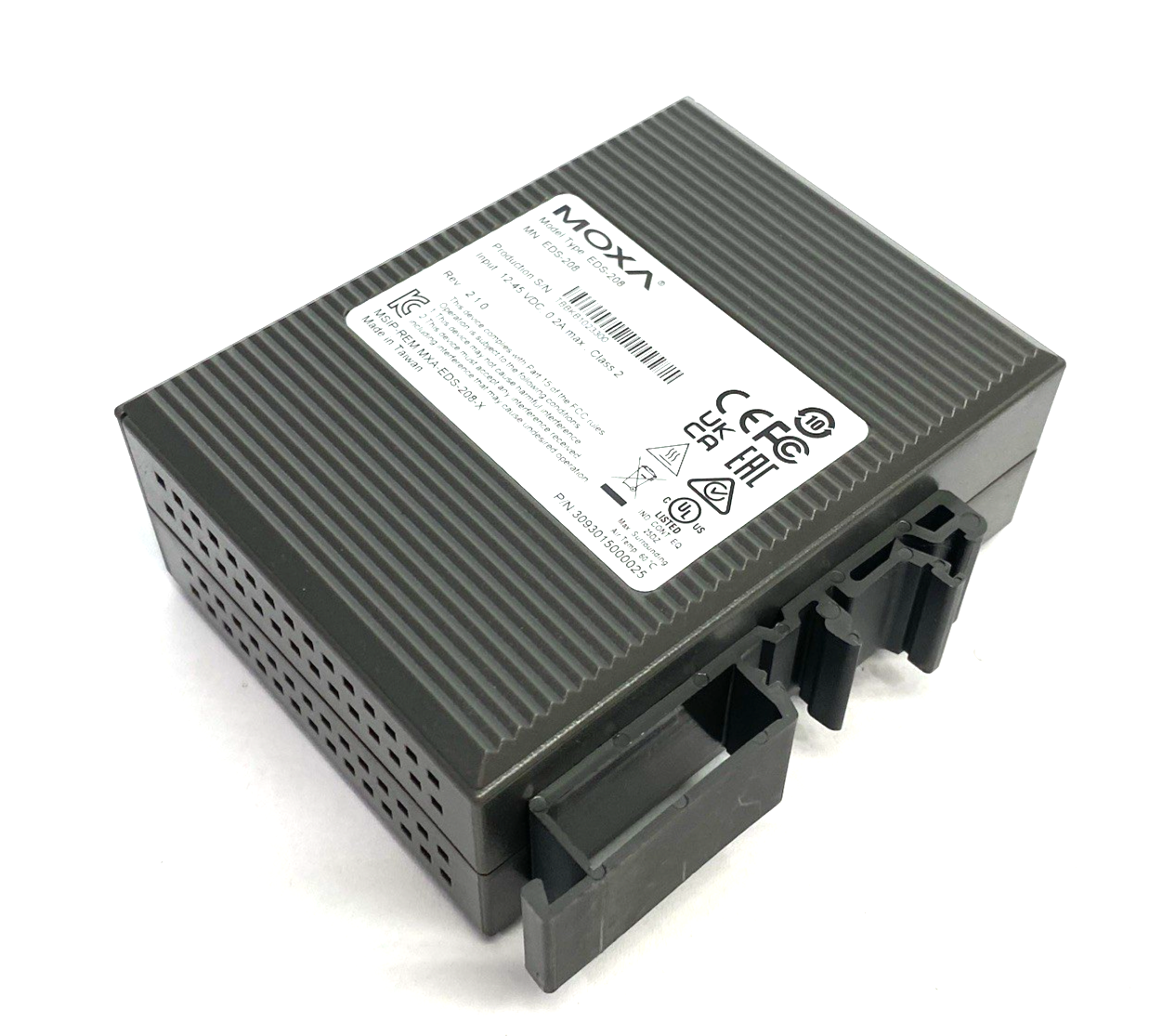 EDS-208 | Moxa Entry-Level Unmanaged Ethernet Switch 8-Port NO TERMINAL CONN. - Used - Maverick Industrial Sales