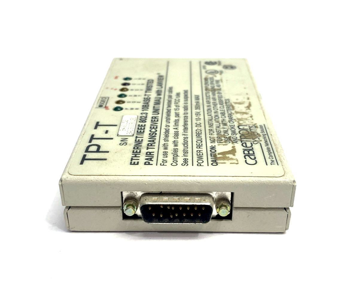 TPT-T | Cabletron Systems Ethernet/IEEE 802.3 10BASE-T Twisted Pair Transceiver - Used - Maverick Industrial Sales