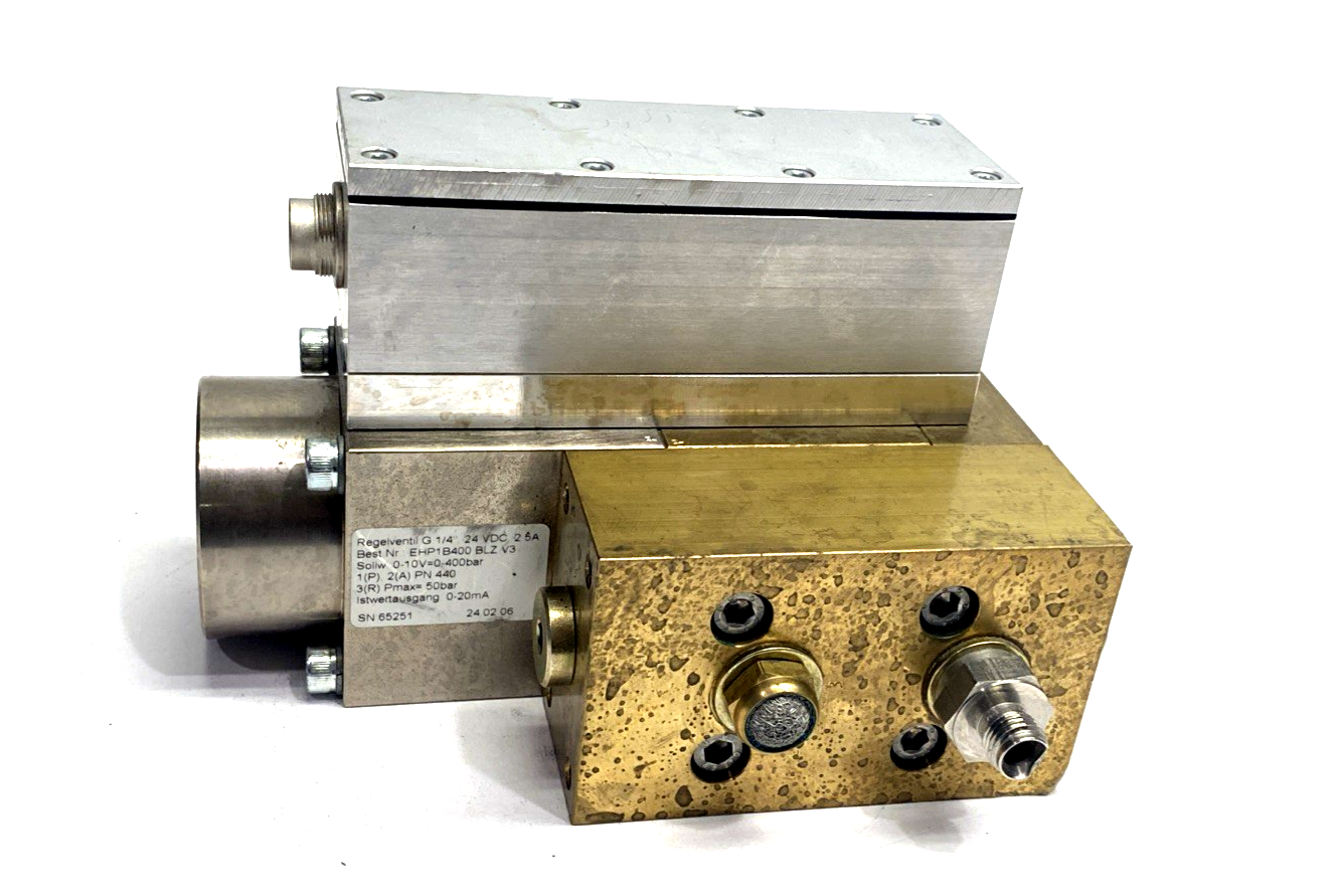 EHP1B400BLZV3 | EHP1B400 BLZ V3 Regulating Valve, G 1/4" 24VDC, 0-10V 0-400 Bar, 3R Pmax 50 Bar - For parts or not working - Maverick Industrial Sales