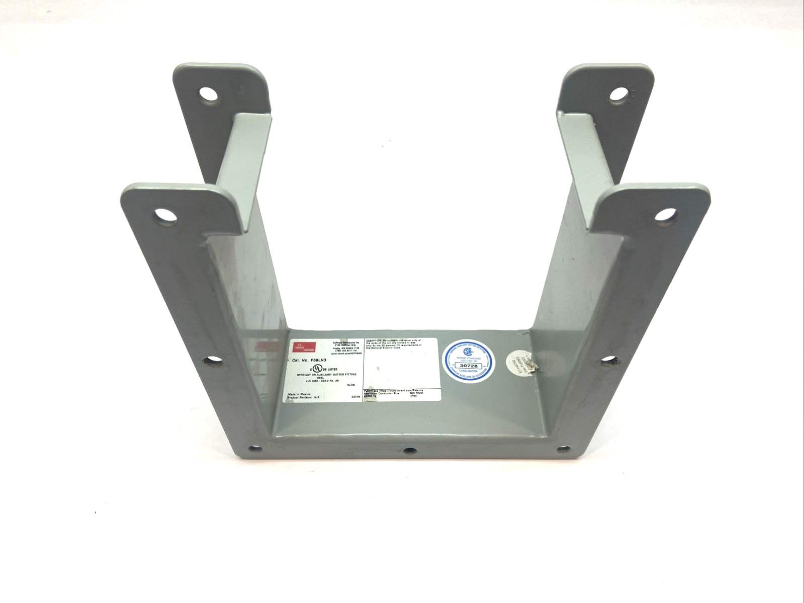 Hoffman F66LN3 Nipple Lay-in Hinged-Cover Gray 6" x 6" x 3" - Maverick Industrial Sales
