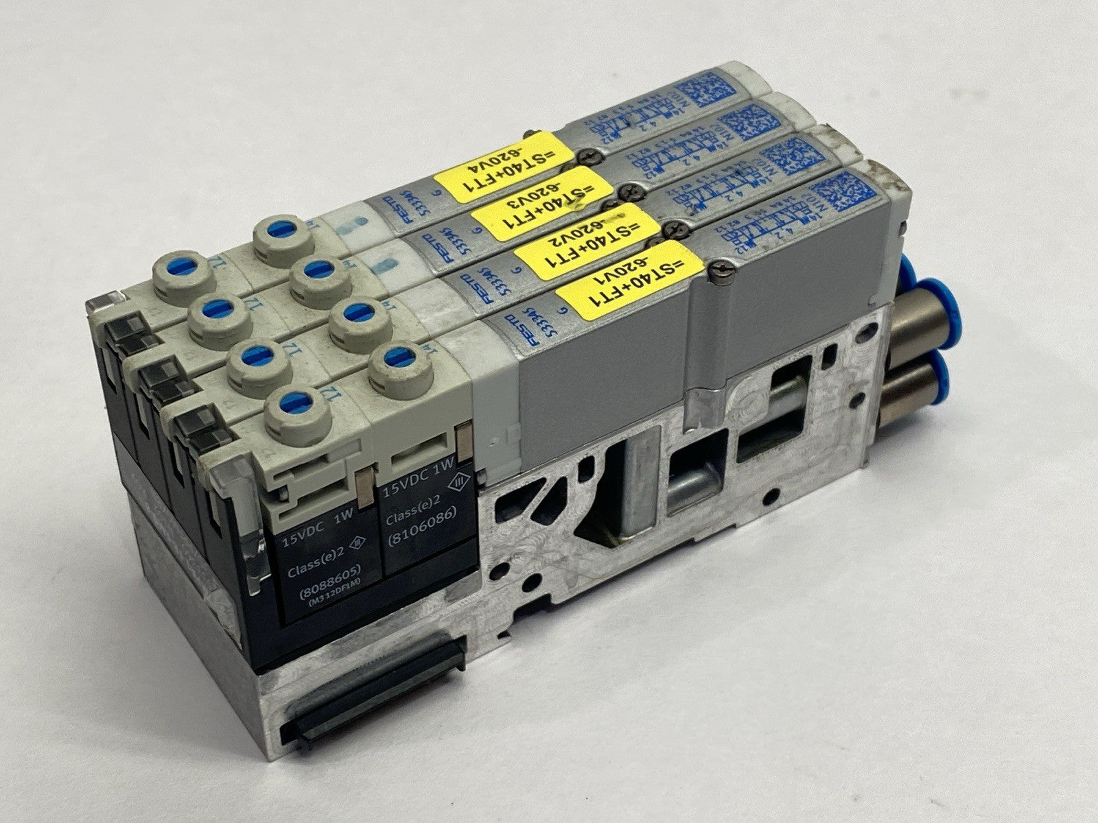Festo VMPA1-FB-AP-4-1 Sub Base w/ VMPA1-FB-EMS-8 Module VMPA1-M1H-G-PI Solenoid - Maverick Industrial Sales
