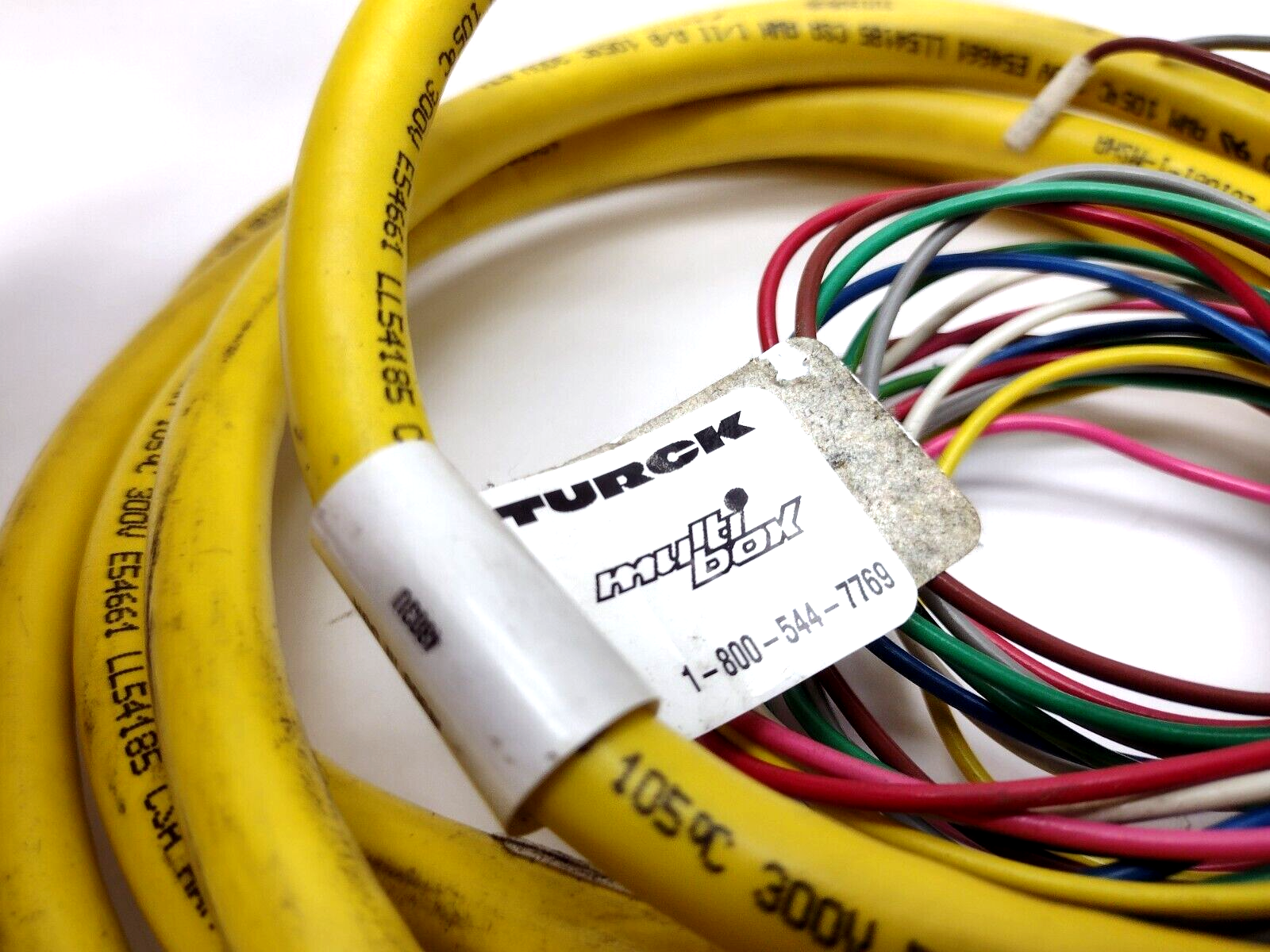 Turck VB 60-5 6-port Multi Box 48V Female M12x1 U7010, 8FT Home Run Cable - Maverick Industrial Sales