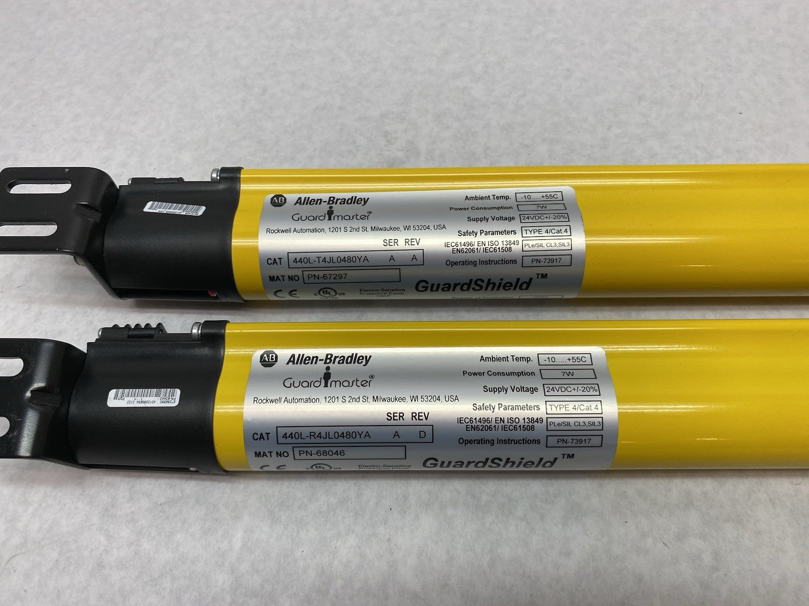 Allen Bradley 440L-P4JL0480YA GuardShield Safety Light Curtain Set, 48-Beams - Maverick Industrial Sales