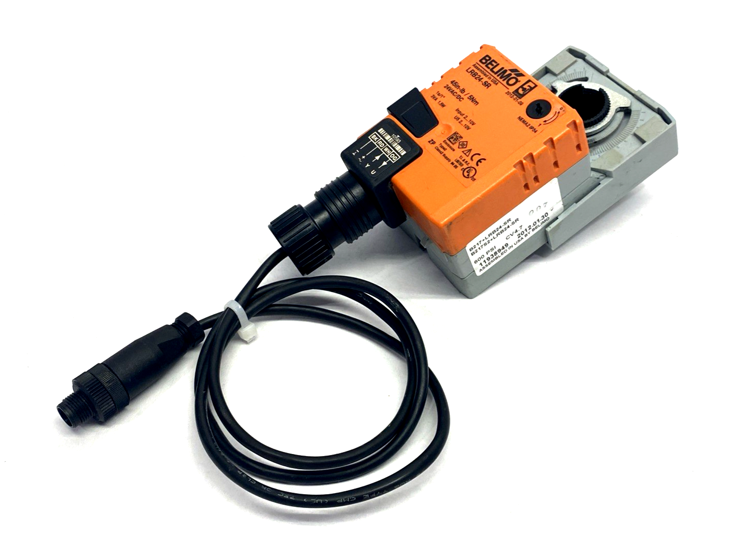 LRB24-SR | Belimo Modulating Actuator 24V AC/DC 45in-lb/5Nm B217+ LOT OF 2 - For parts or not working - Maverick Industrial Sales
