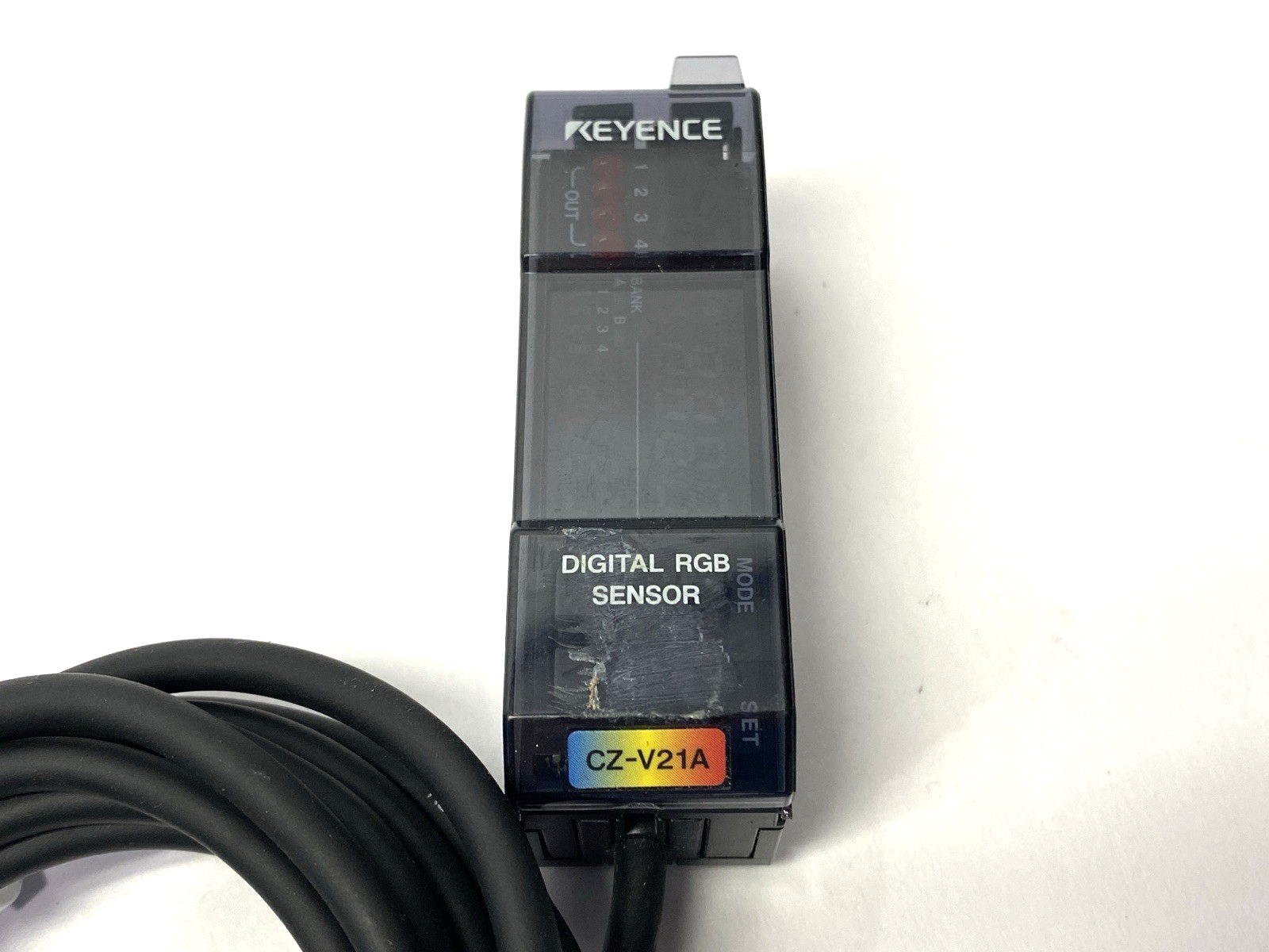 Keyence CZ-V21A RGB Digital Sensor Amplifier Unit, NPN CUT LEADS - Maverick Industrial Sales