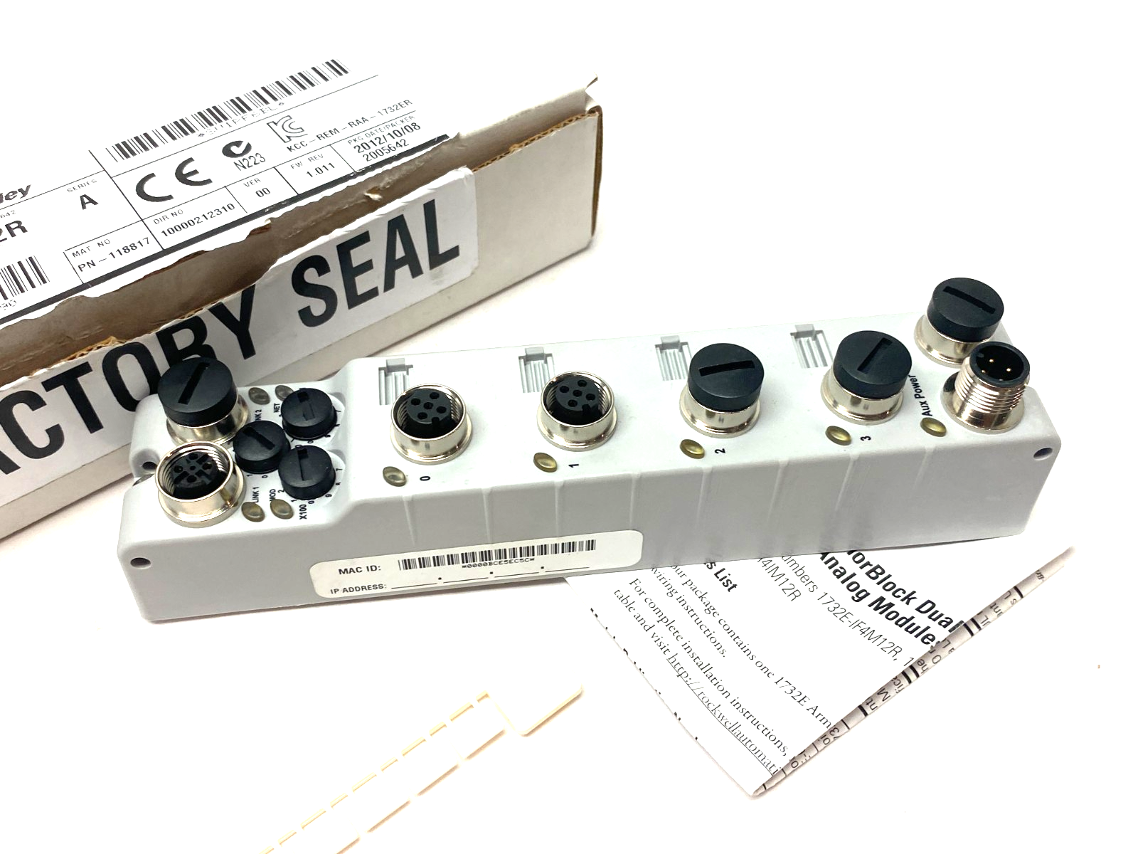Allen Bradley 1732E-IF4M12R Ser A ArmorBlock Dual-Port EtherNet/IP Analog IO Mod - Maverick Industrial Sales