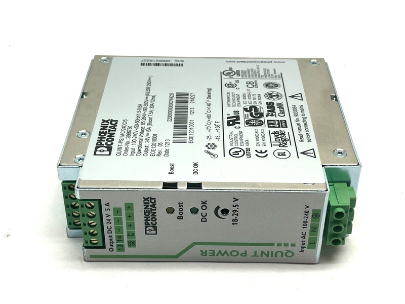 Phoenix Contact QUINT-PS/1AC/24DC/ 5 Power Supply Unit 2866750 - Maverick Industrial Sales