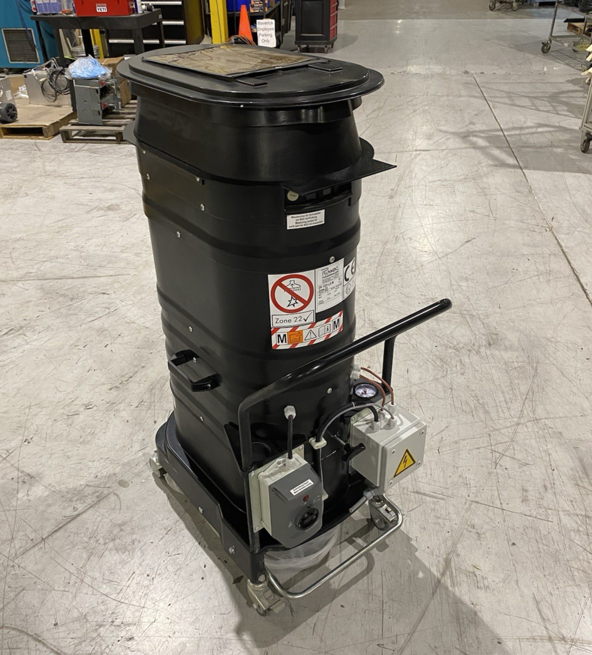 DS 1221-LS M | Ruwac Continuous Duty Industrial HEPA Vacuum 3HP 180CFM, Quiet Op. - Used - Maverick Industrial Sales
