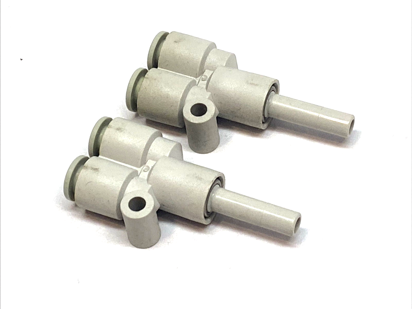 KQ2U06-99A | SMC Union Y Fitting 6mm Tube - One-Touch Pneumatic Coupler LOT OF 2 - Used - Maverick Industrial Sales