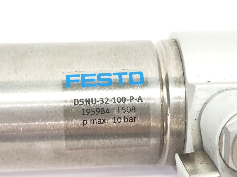 Festo DSNU-32-100-P-A Round Cylinder 195984 w/ VBNF-LBA-G18-Q6 Valve 8001460 - Maverick Industrial Sales