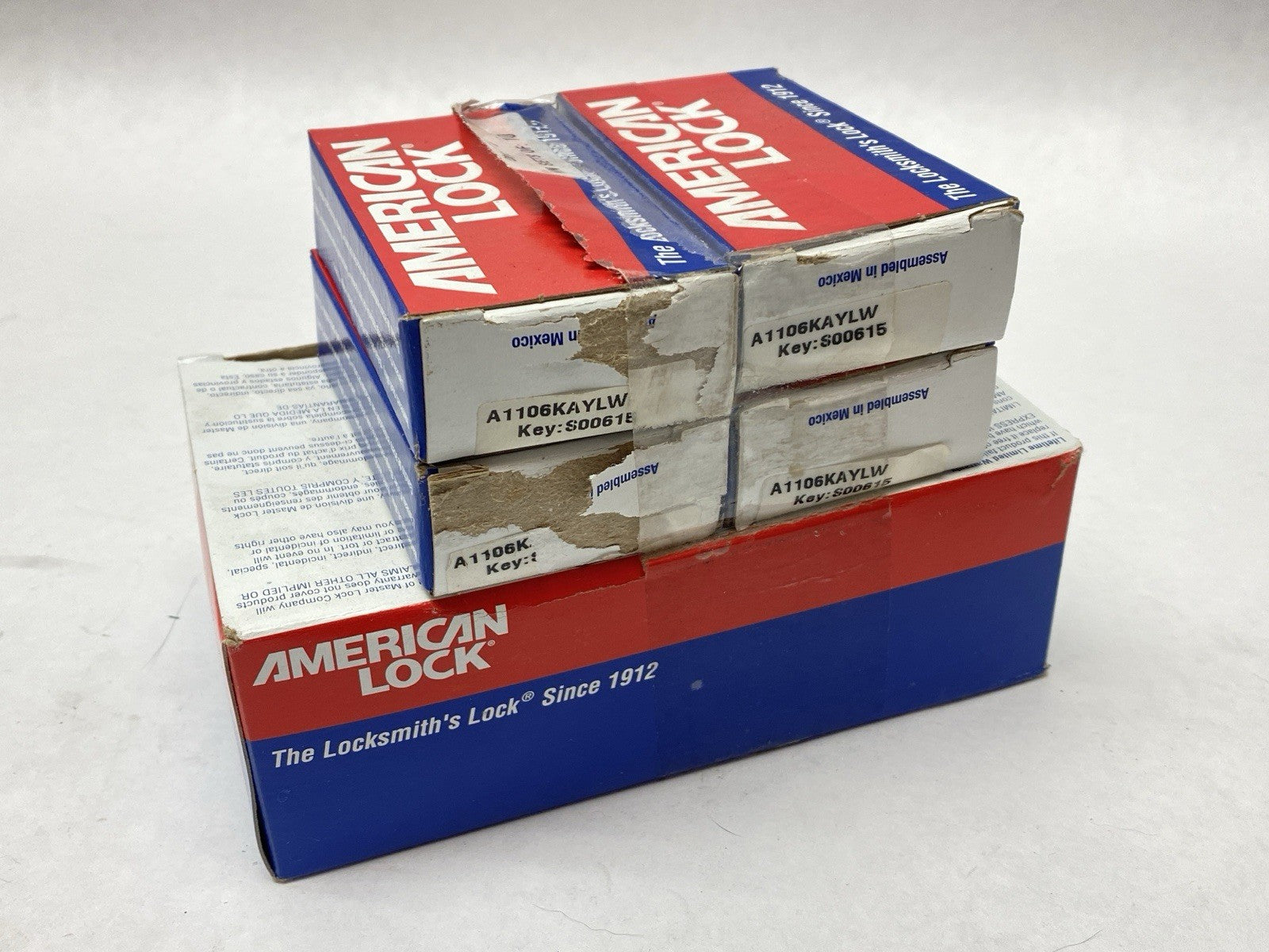 A1106KAYLW | American Lock Lockout Padlock Yellow Key S00615 LOT OF 10 - New – Open box - Maverick Industrial Sales