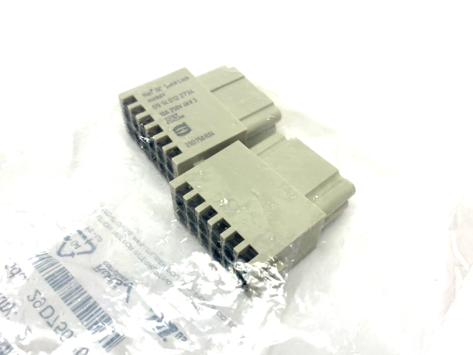 Harting 09140122734 Han DD Quick-Lock Module Female Au PKG OF 2 - Maverick Industrial Sales