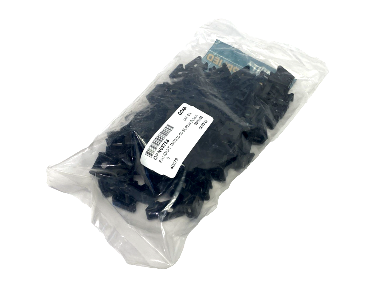 TM3S10-C0 | Panduit Black Cable Tie Mount, UV PA 6.6, 0.86"x0.61" #10 Screw 100-PK - New - Maverick Industrial Sales