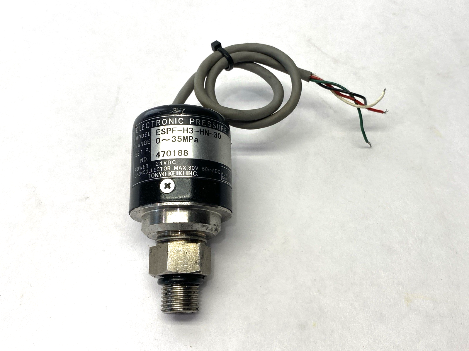 Tokyo Keiki ESPF-H3-HN-30 Electronic Pressure Switch 0-35MPa 24VDC SHORT LEAD - Maverick Industrial Sales